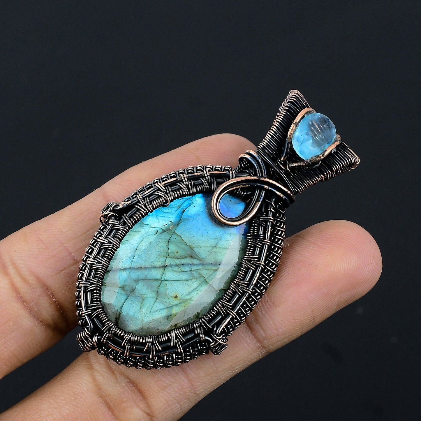 Blue Labradorite Gemstone Pendant