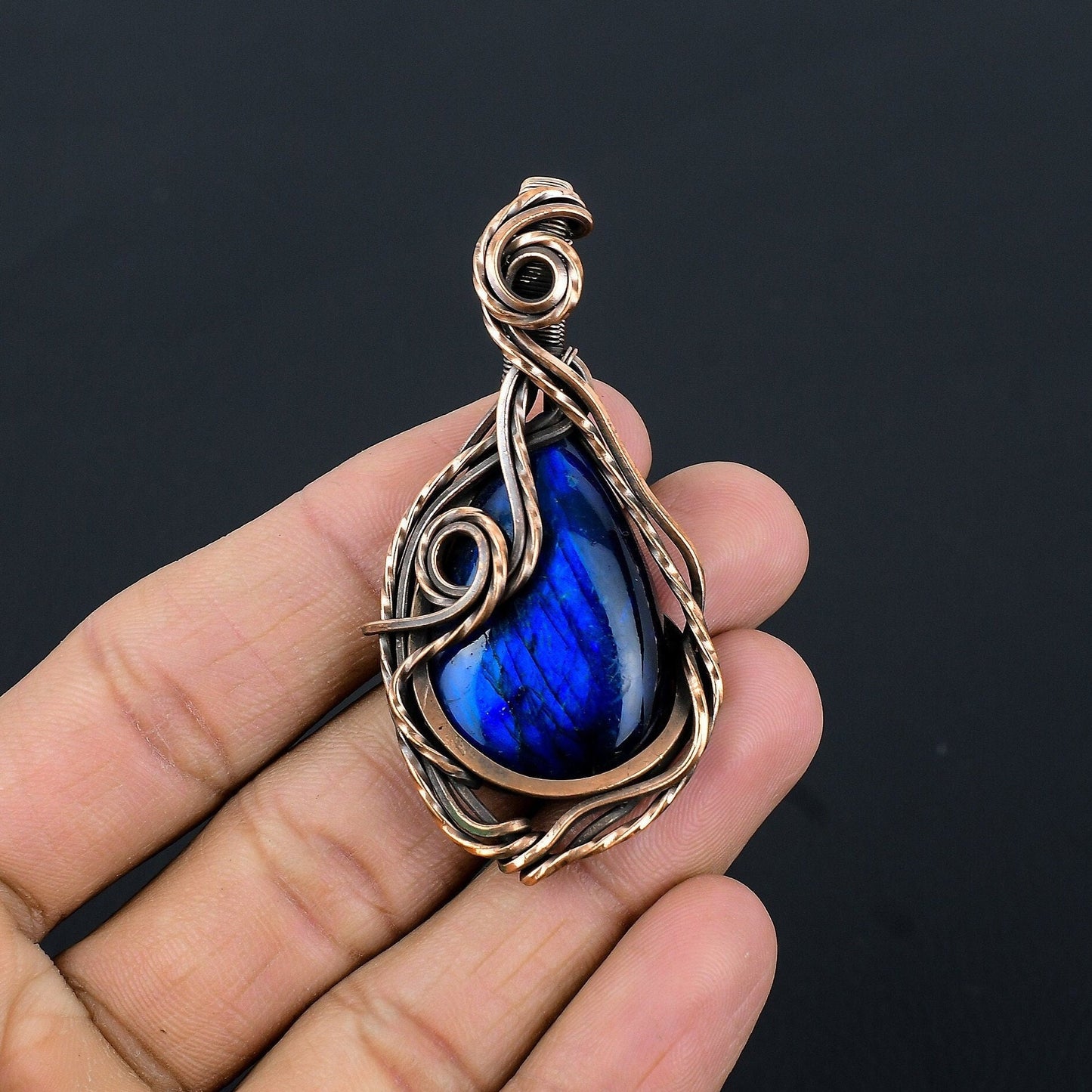 Blue Labradorite Gemstone Pendant
