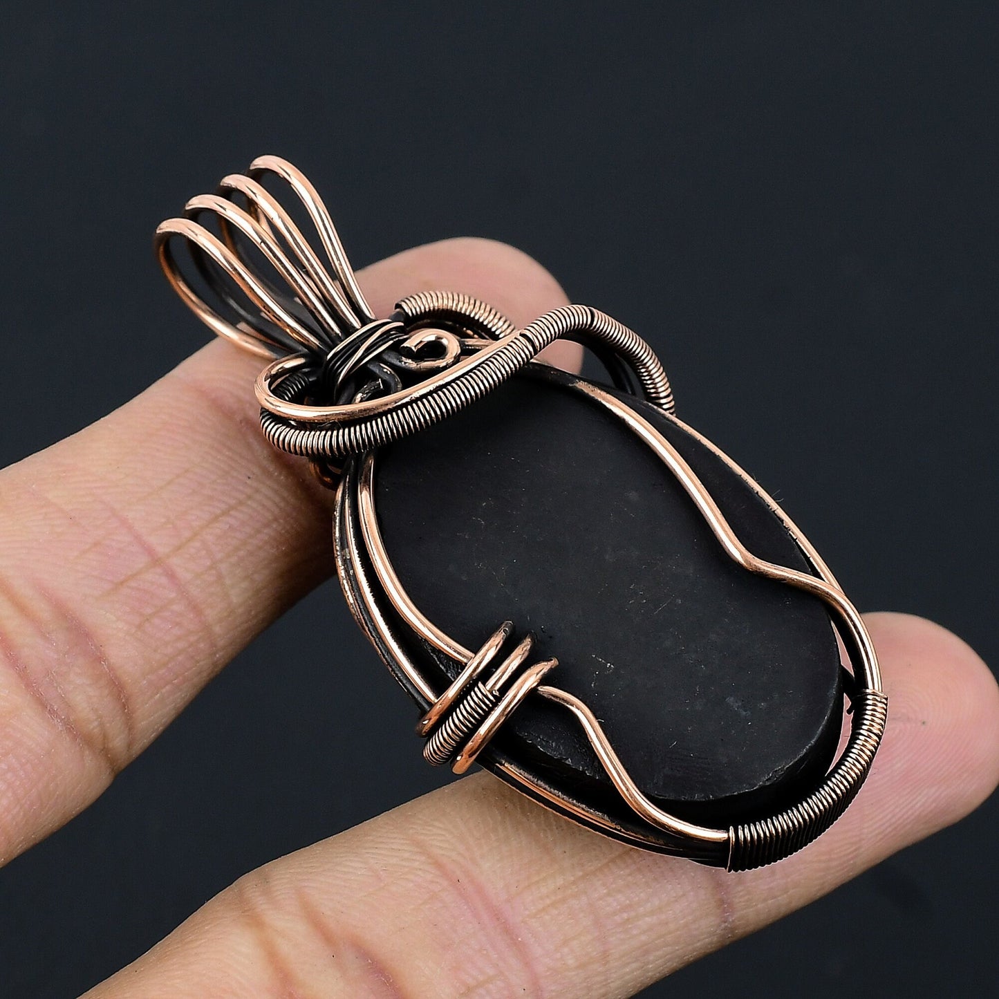 Copper Abalone Gemstone Pendant