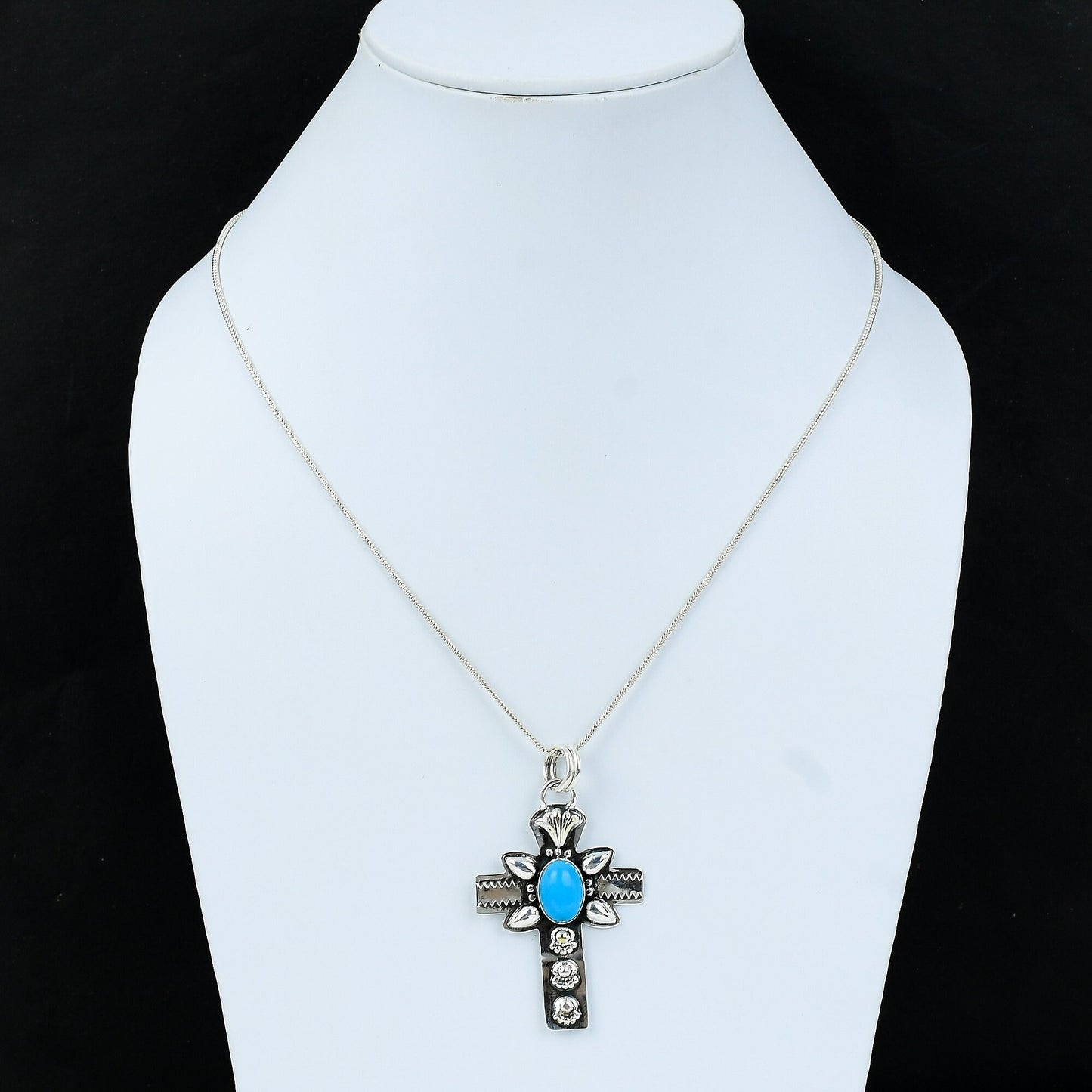 Blue Sleeping Beauty Turquoise Gemstone Pendant