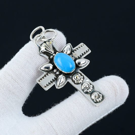 Blue Sleeping Beauty Turquoise Gemstone Pendant