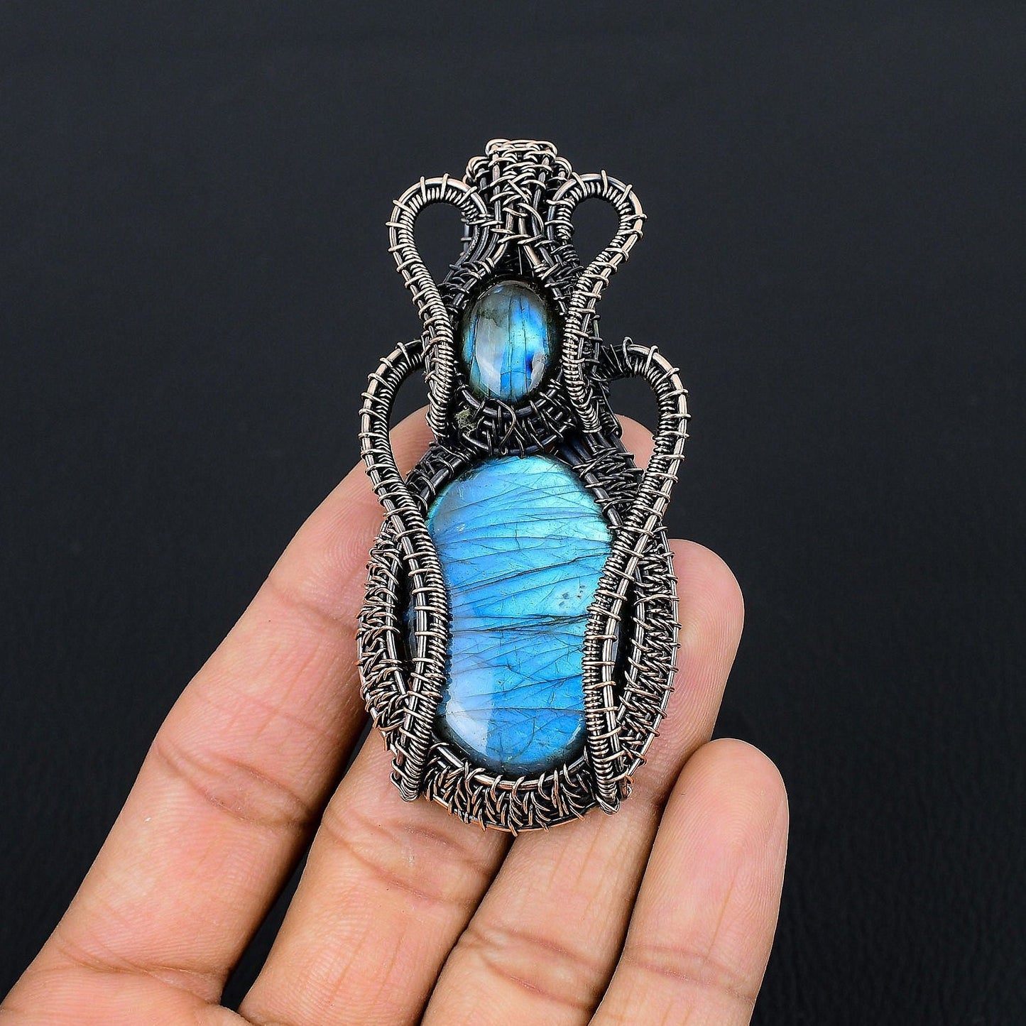 Blue Labradorite Gemstone Pendant