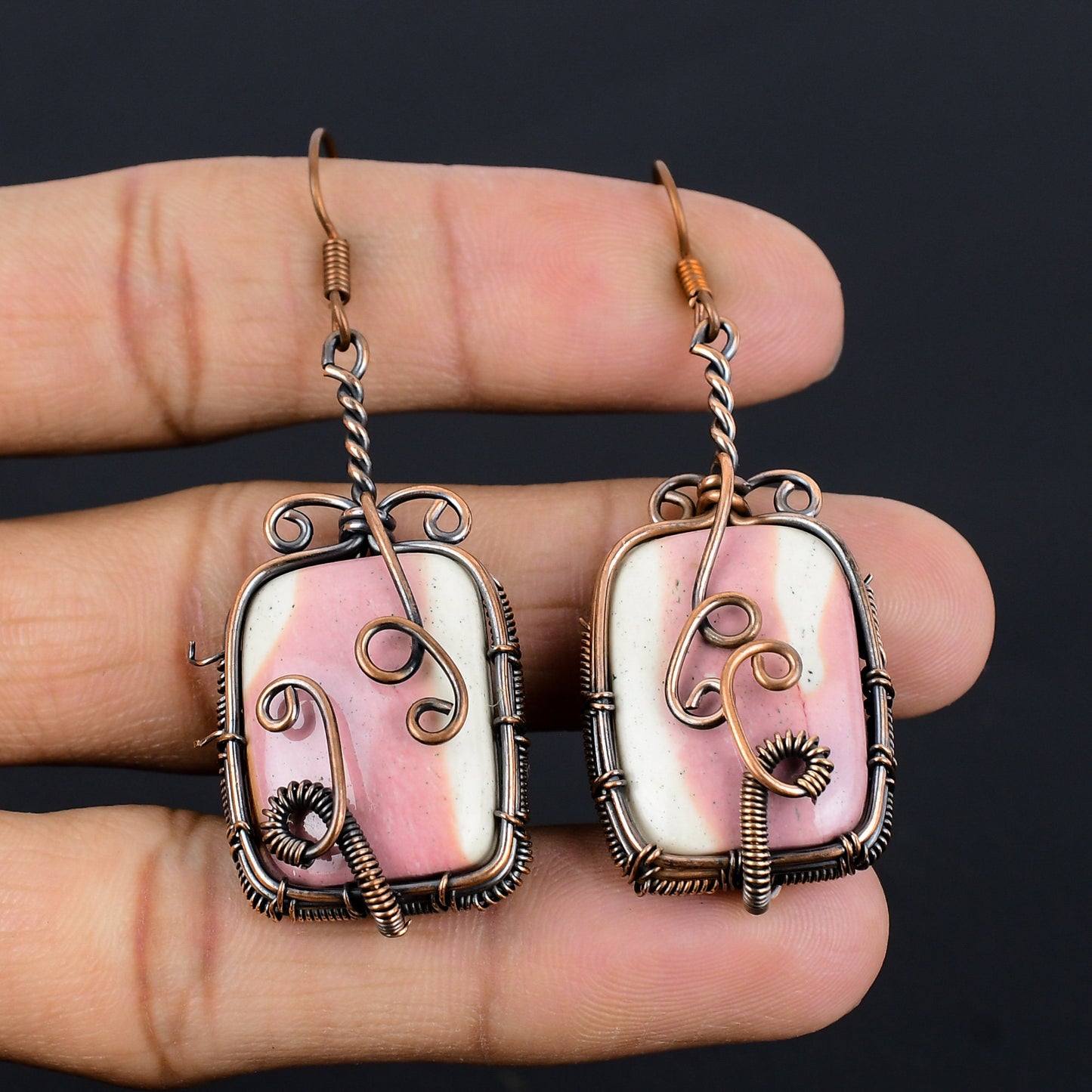 Multicolor Mookaite Gemstone Earrings
