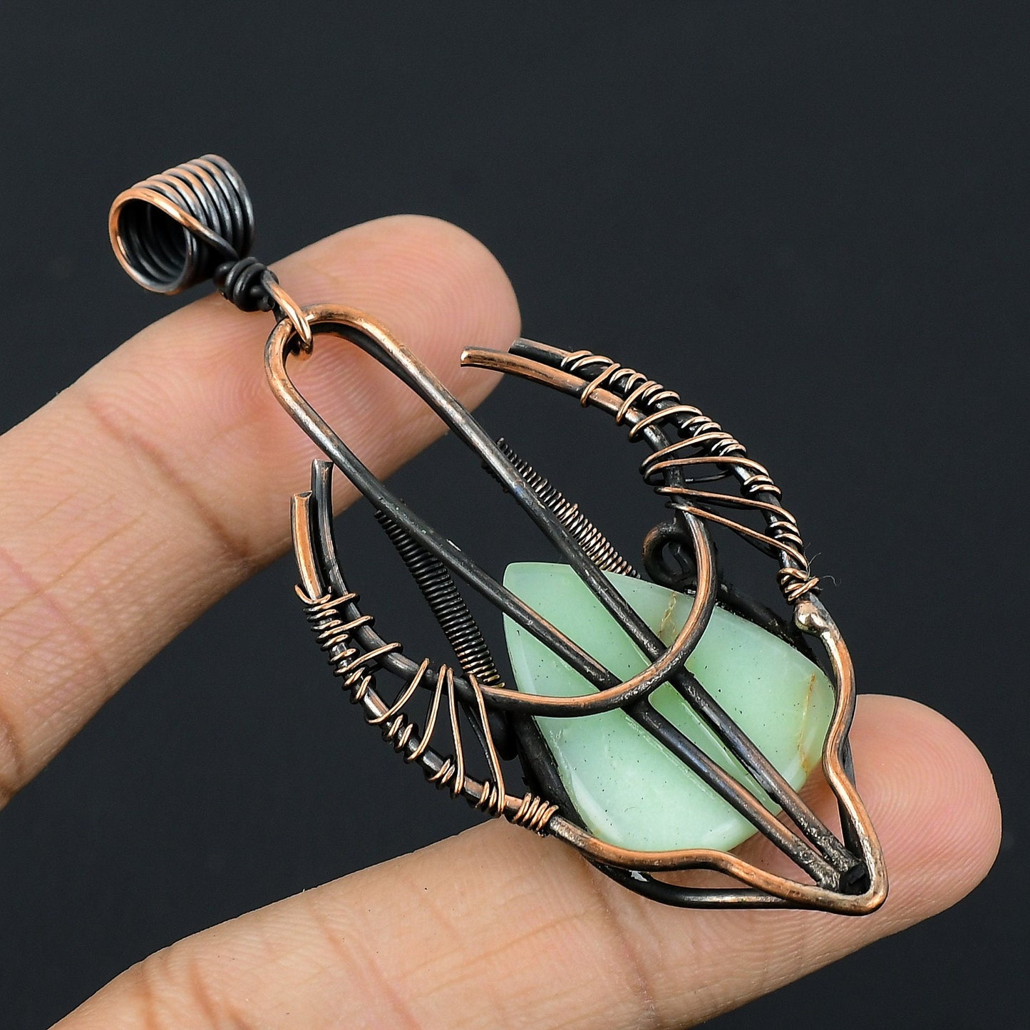Lemon Chrysoprase Gemstone Bull Pendant