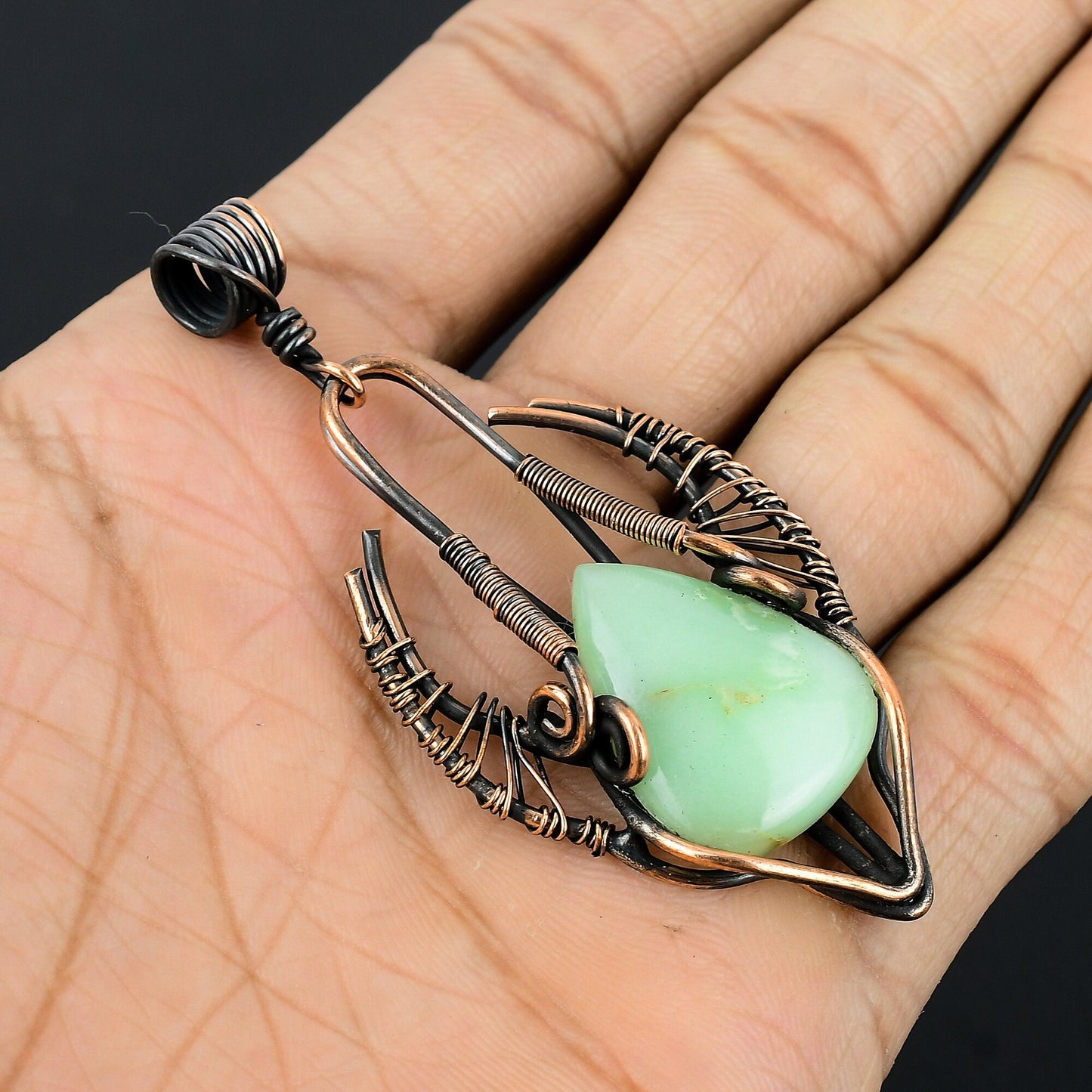 Lemon Chrysoprase Gemstone Bull Pendant