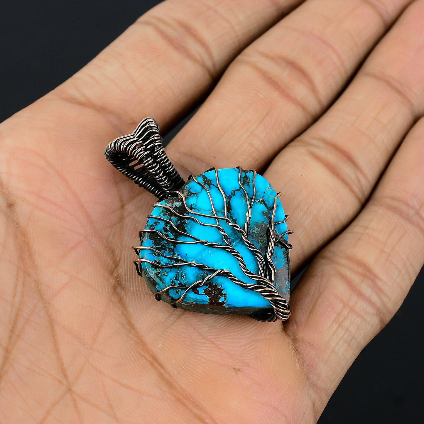 Turquoise Gemstone Heart Pendant