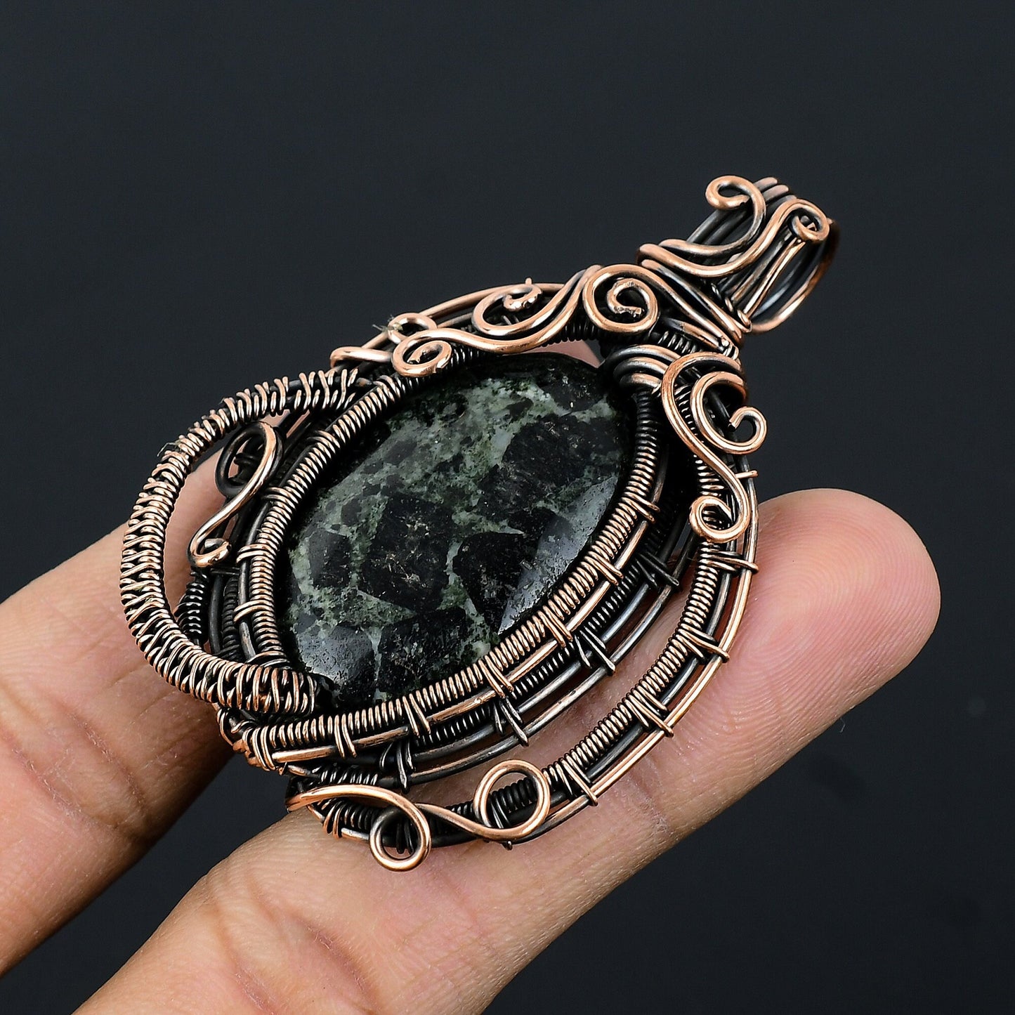 Black Star Galaxy Gemstone Pendant