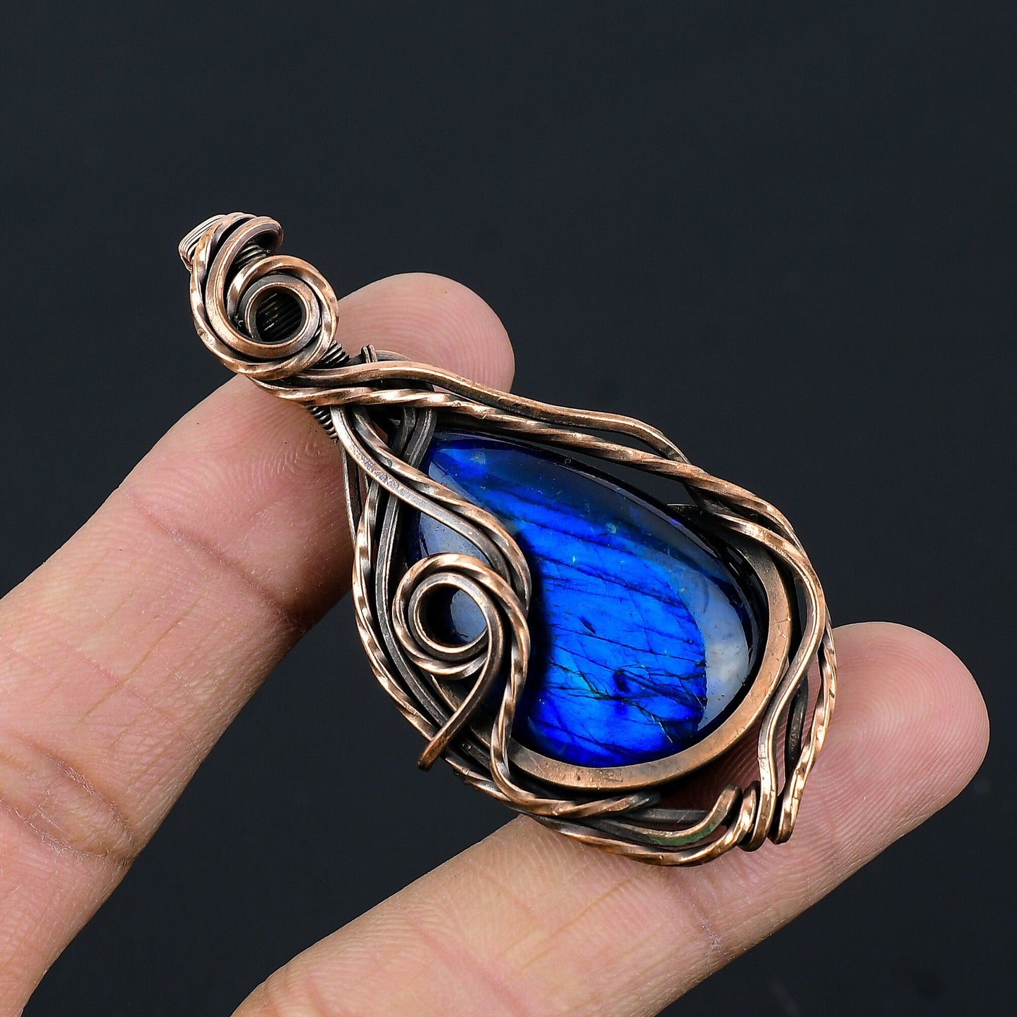 Blue Labradorite Gemstone Pendant