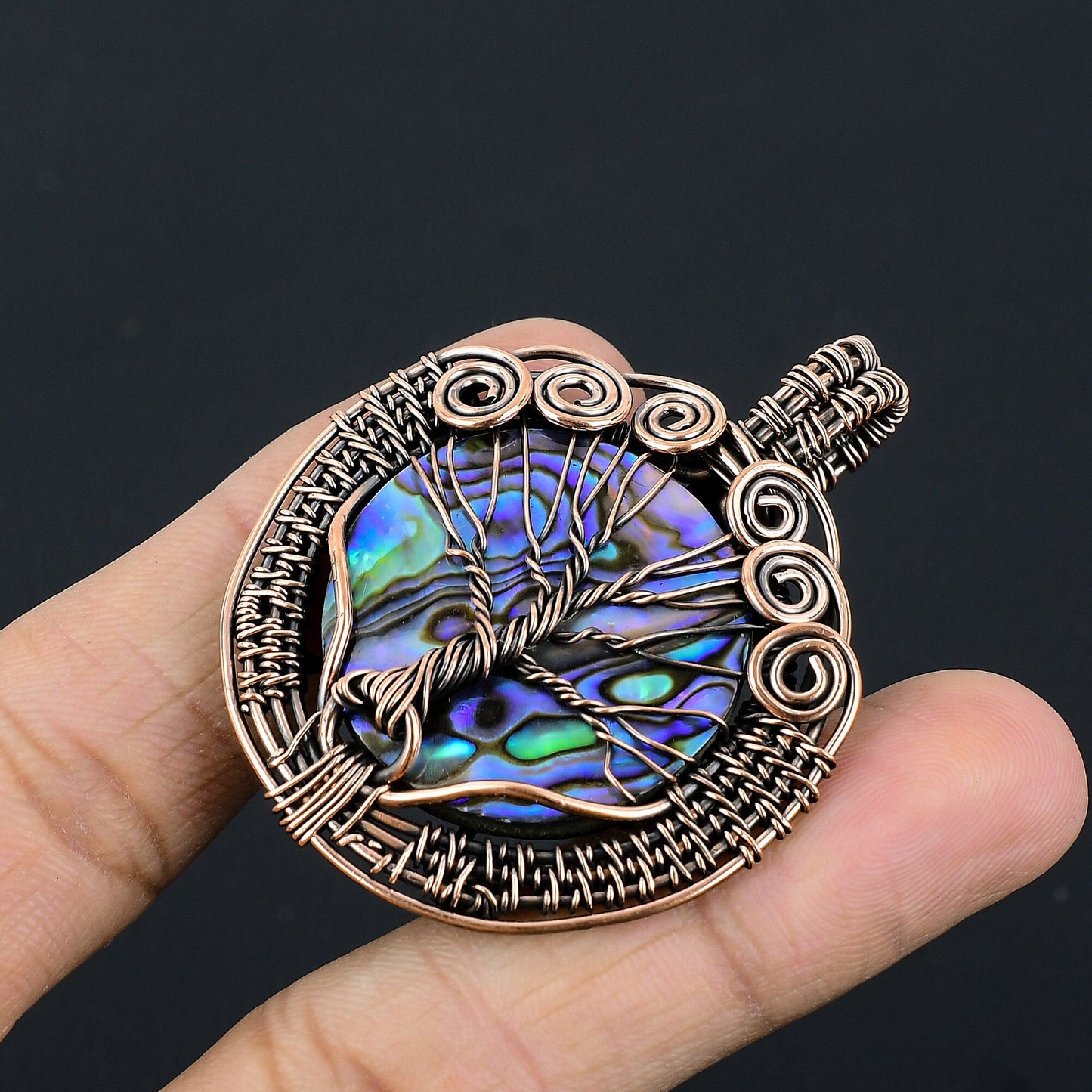 Rainbow Abalone Gemstone Pendant