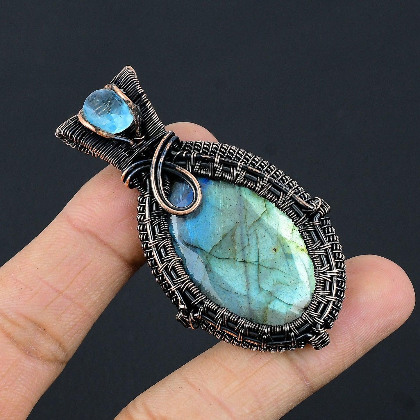 Blue Labradorite Gemstone Pendant