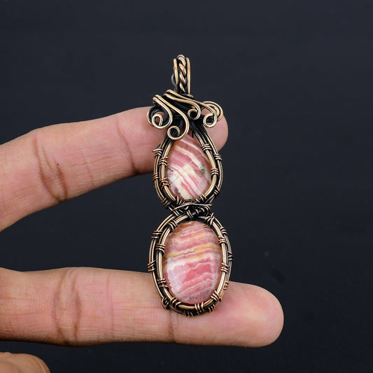 Pink Rhodochrosite Gemstone Pendant