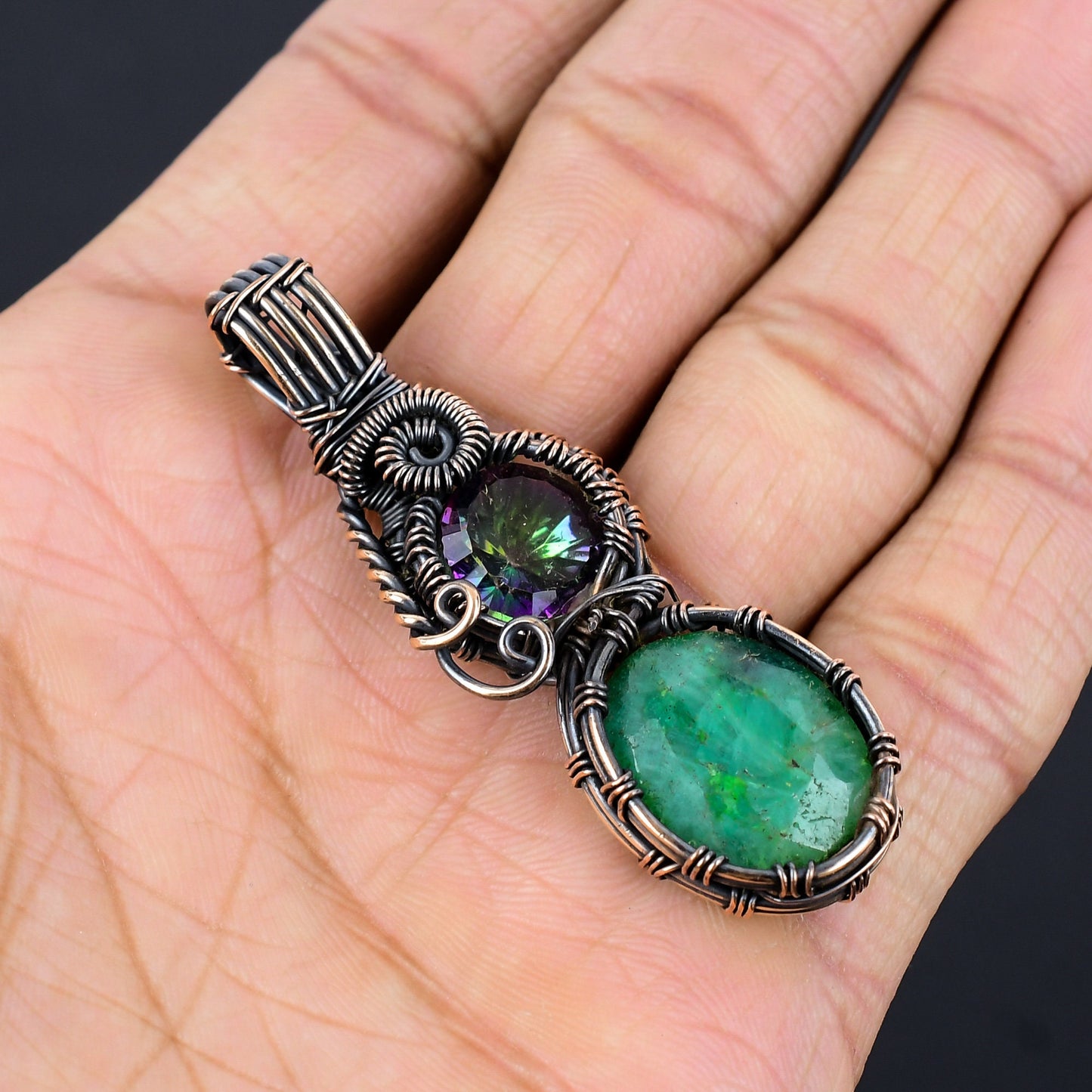 Green Mystic Topaz Gemstone Pendant
