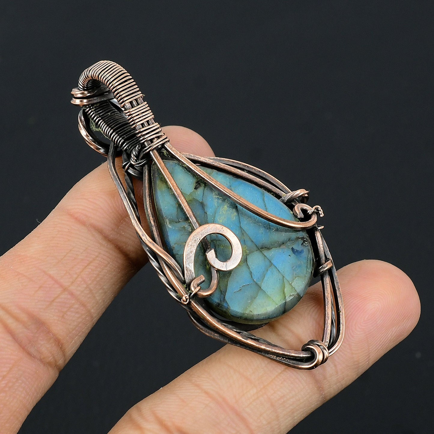 Blue Labradorite Gemstone Pendant