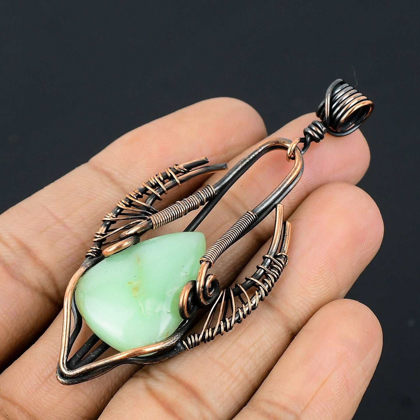 Lemon Chrysoprase Gemstone Bull Pendant