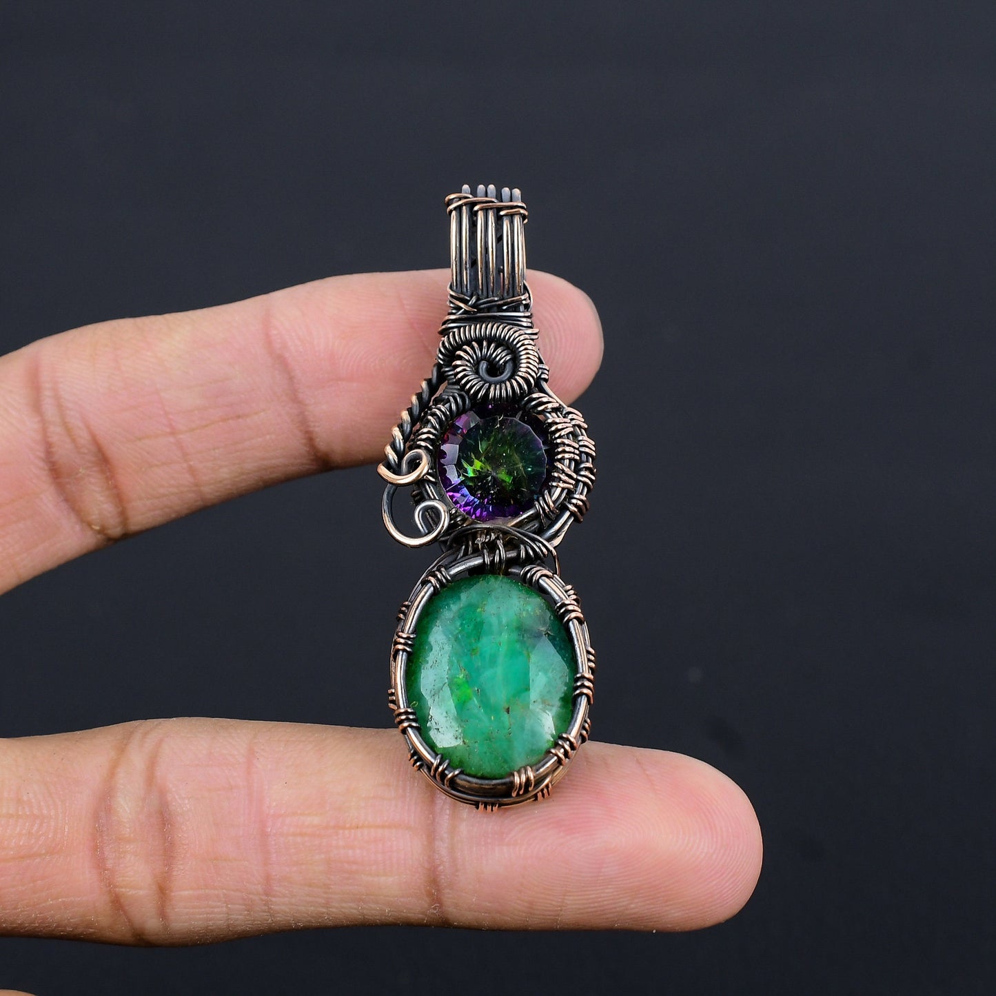 Green Emerald Gemstone Pendant