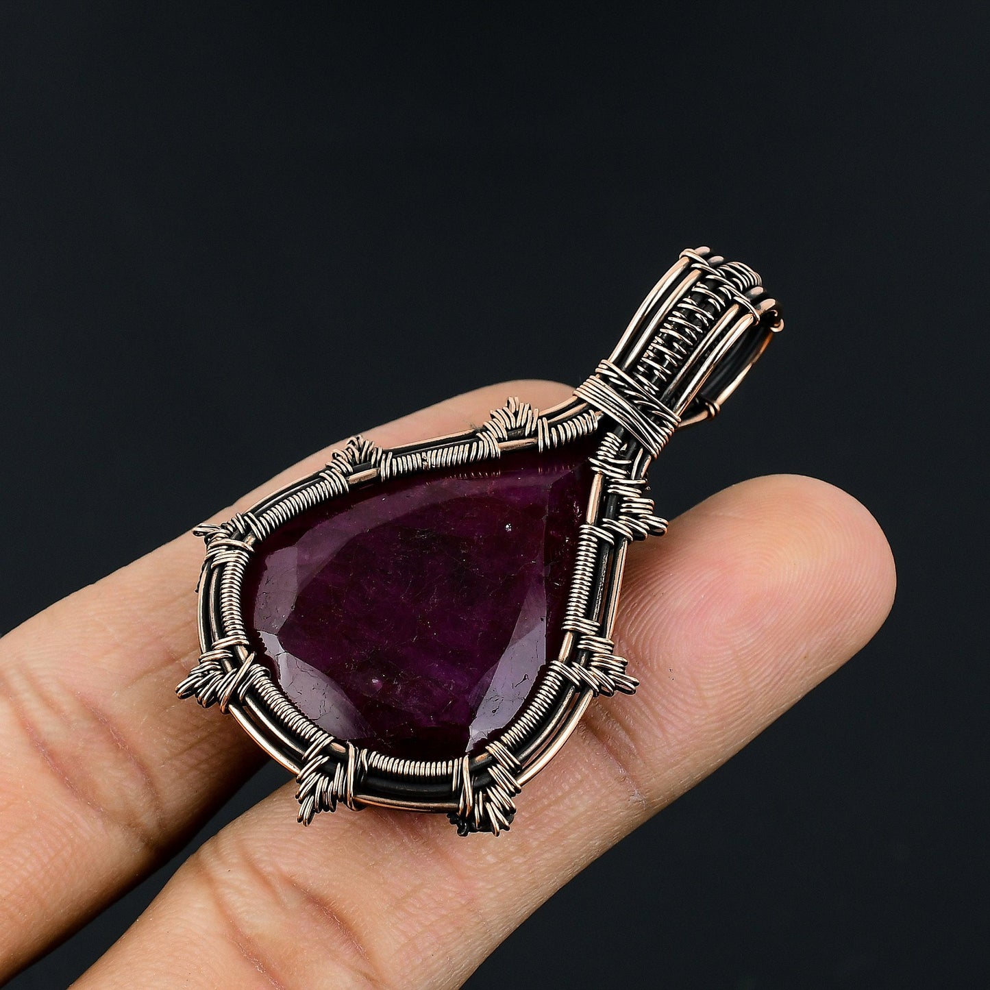Kashmir Red Ruby Gemstone Pendant
