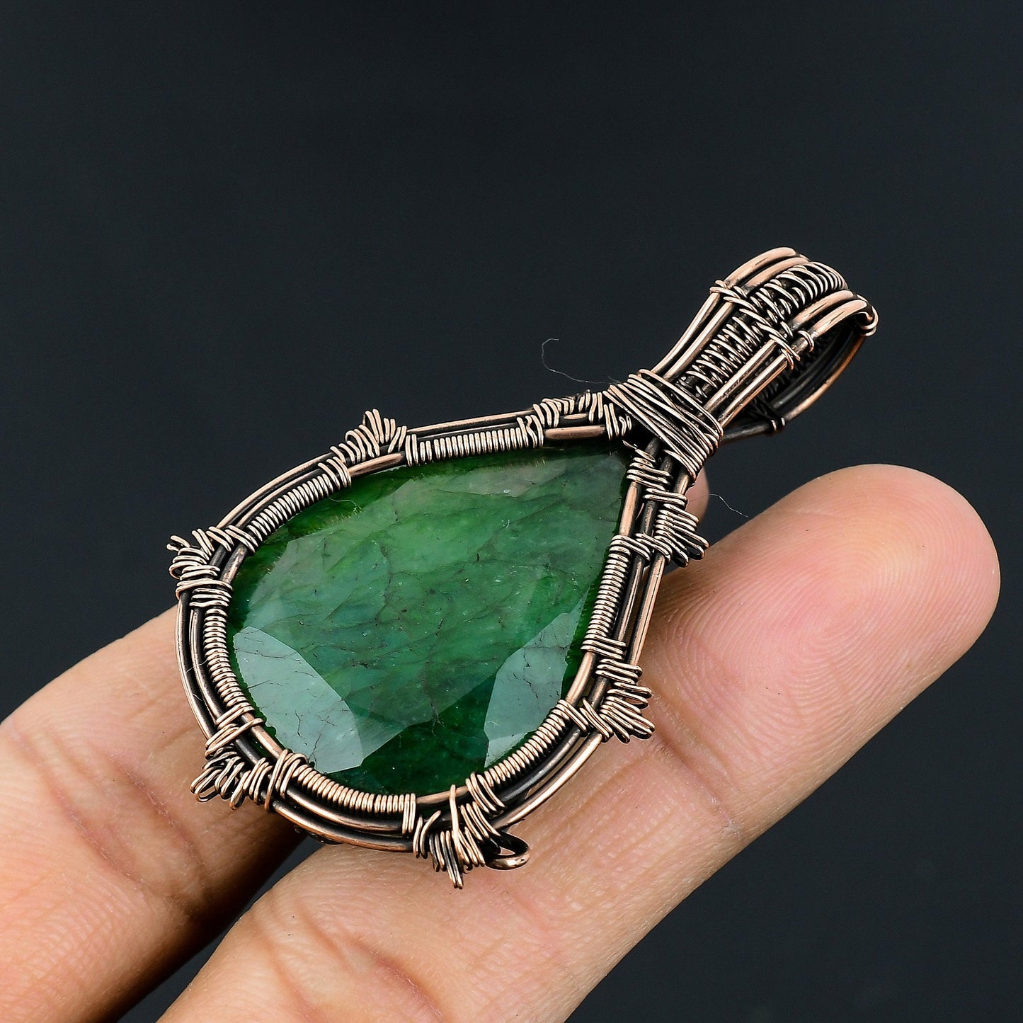 Green Emerald Gemstone Pendant