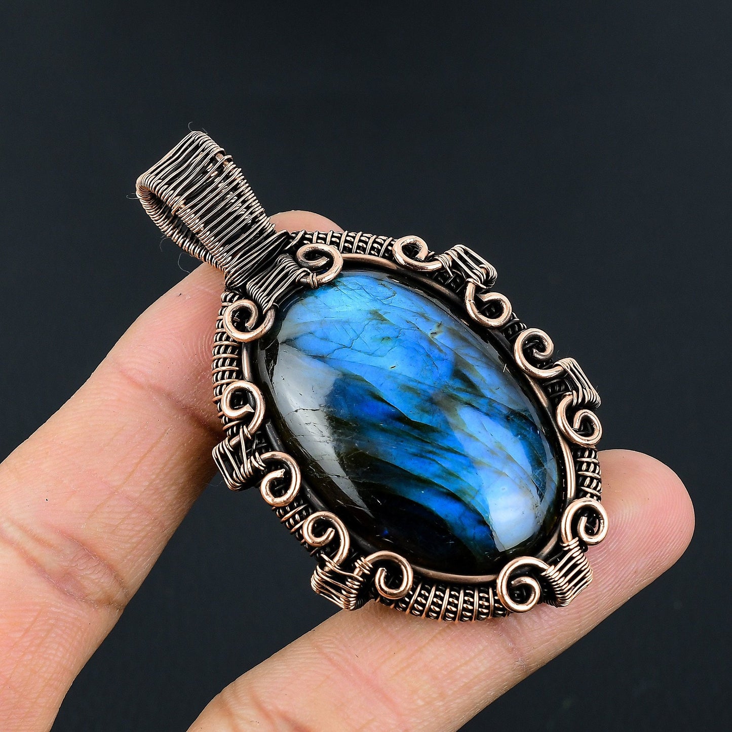 Blue Labradorite Gemstone Pendant