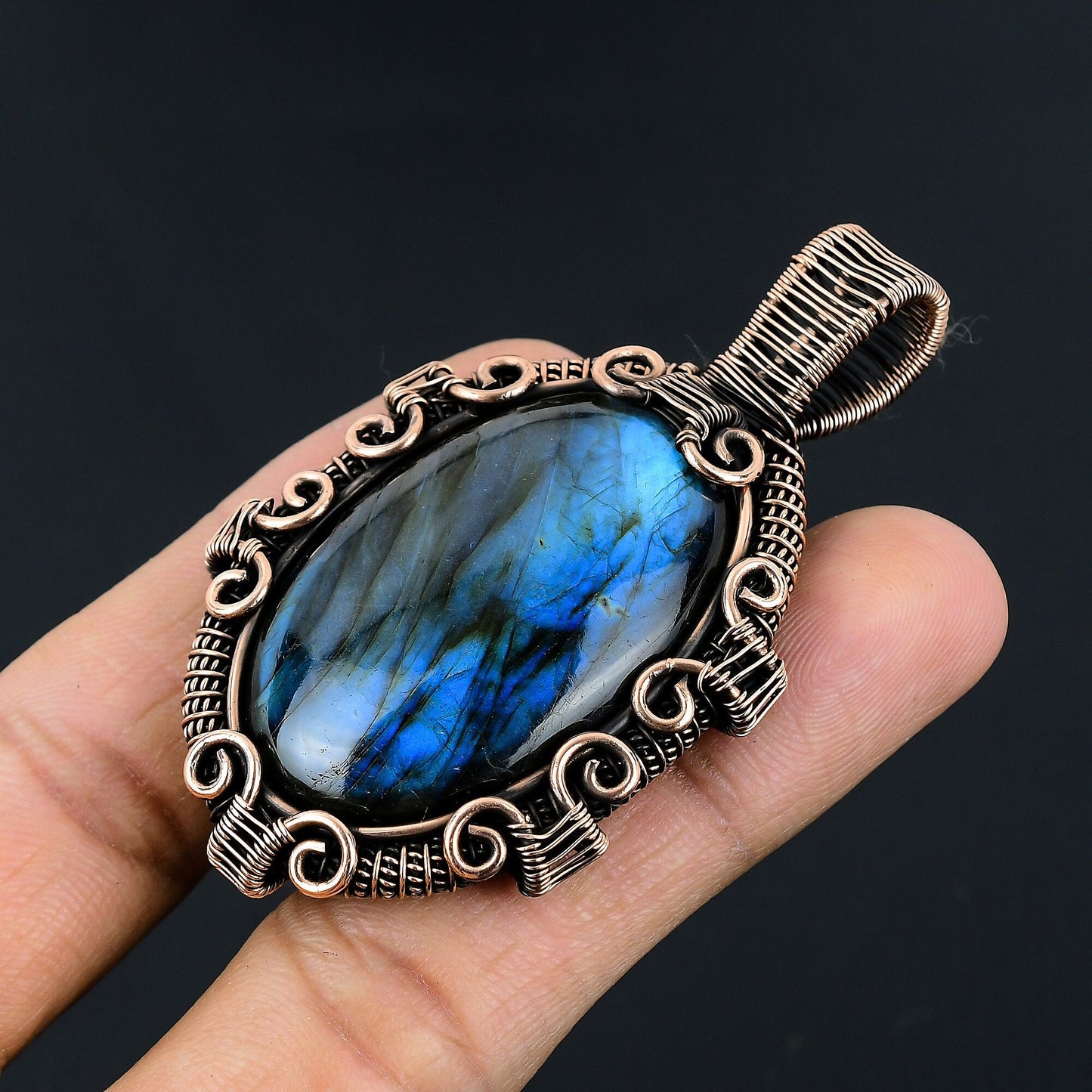 Blue Labradorite Gemstone Pendant