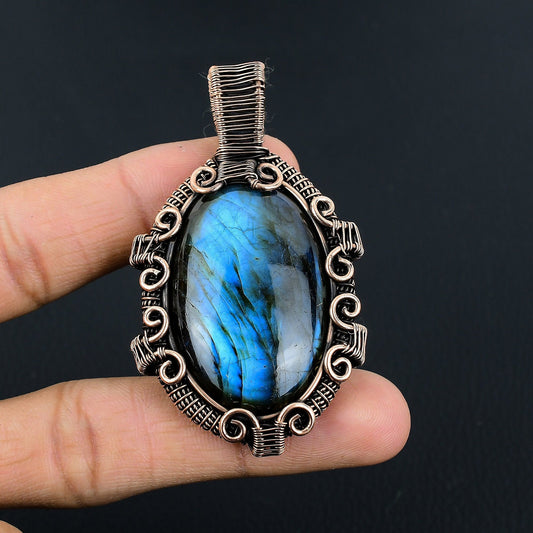 Blue Labradorite Gemstone Pendant