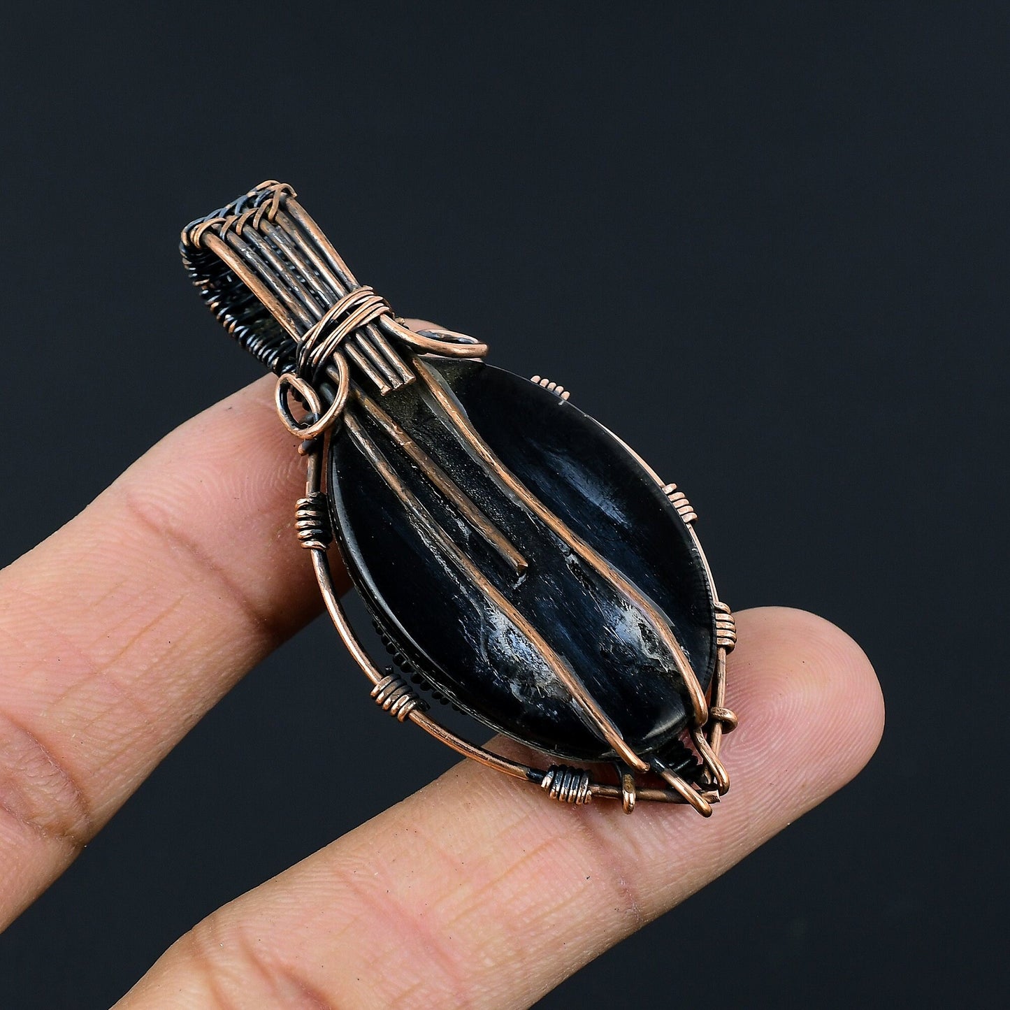 Copper Australian Triplet Opal Gemstone Pendant