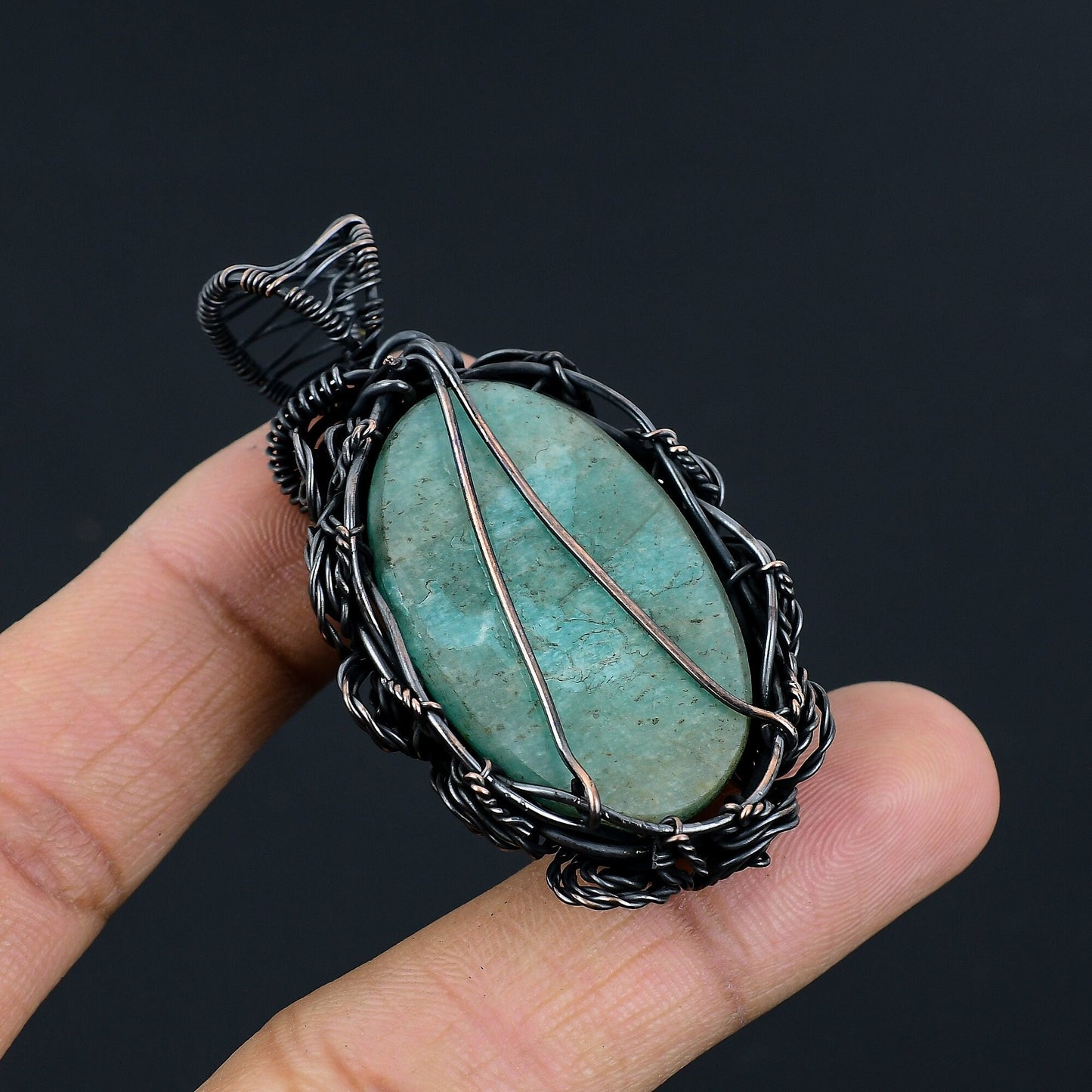 Turquoise Amazonite Gemstone Pendant