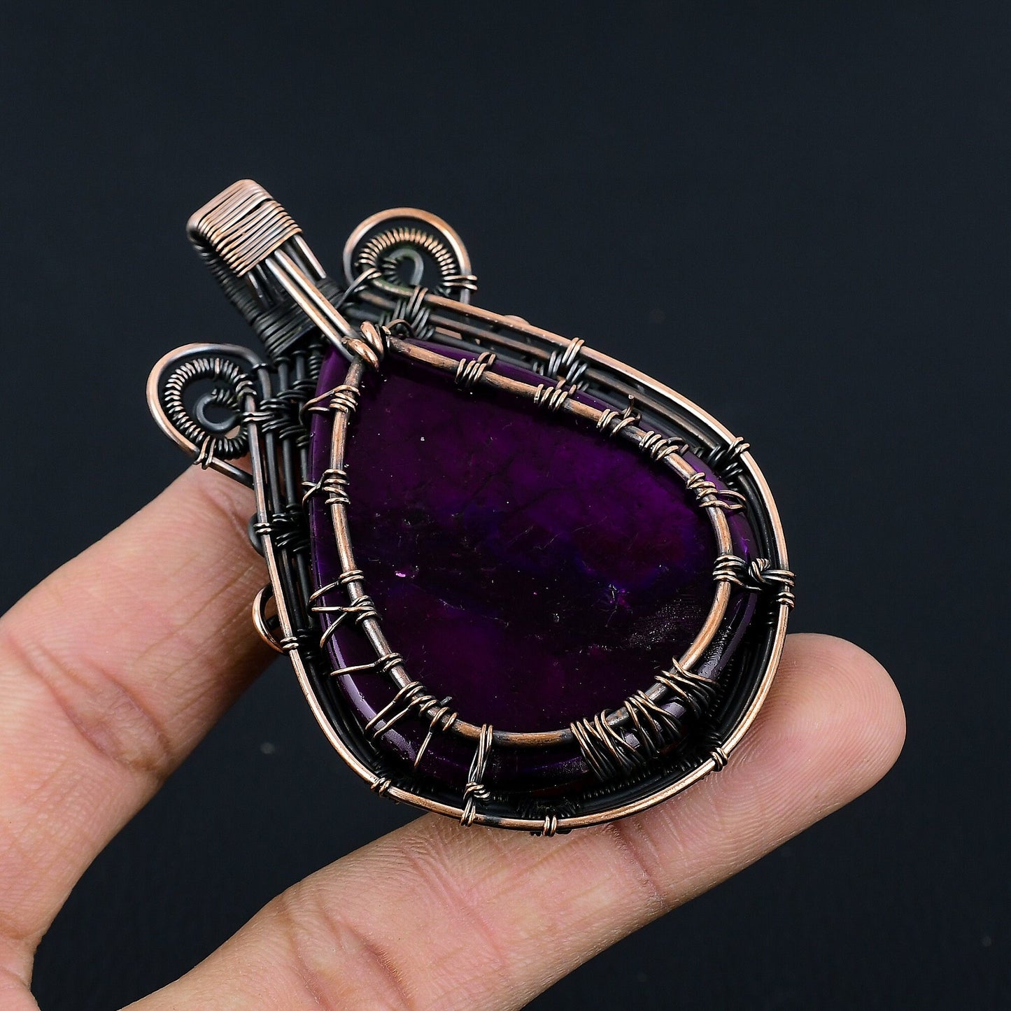 Purple Labradorite Gemstone Pendant