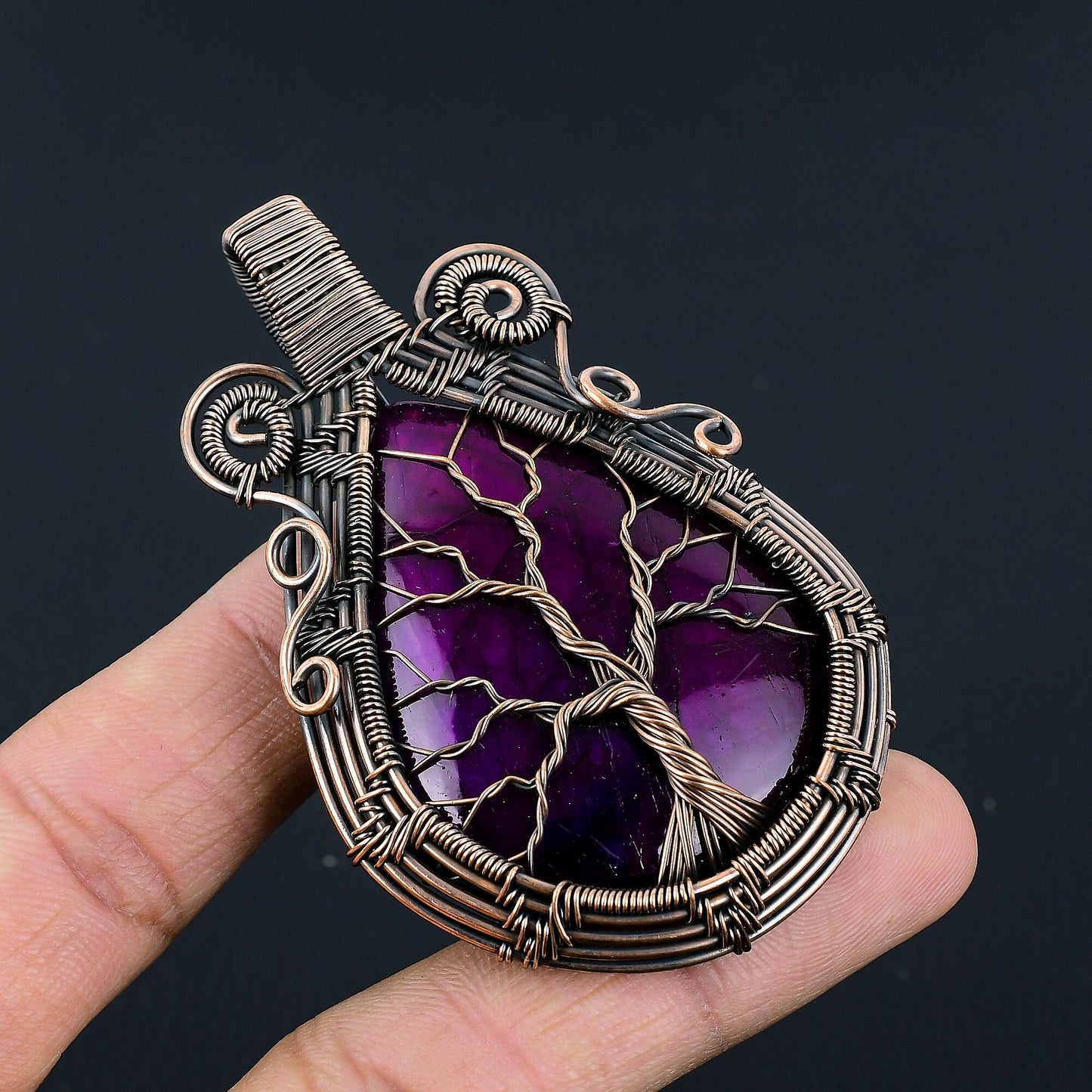 Purple Labradorite Gemstone Pendant
