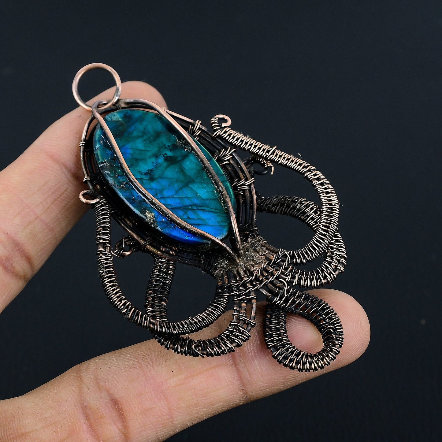 Blue Labradorite Gemstone Pendant