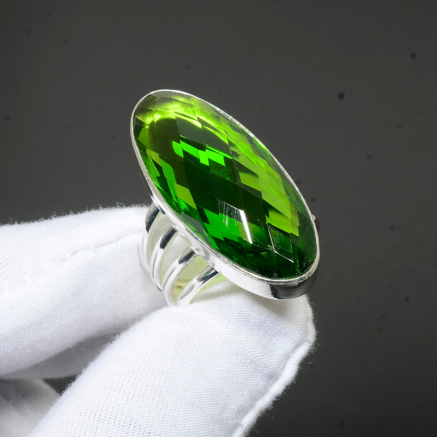 Blue Gemstone Sterling Silver Ring