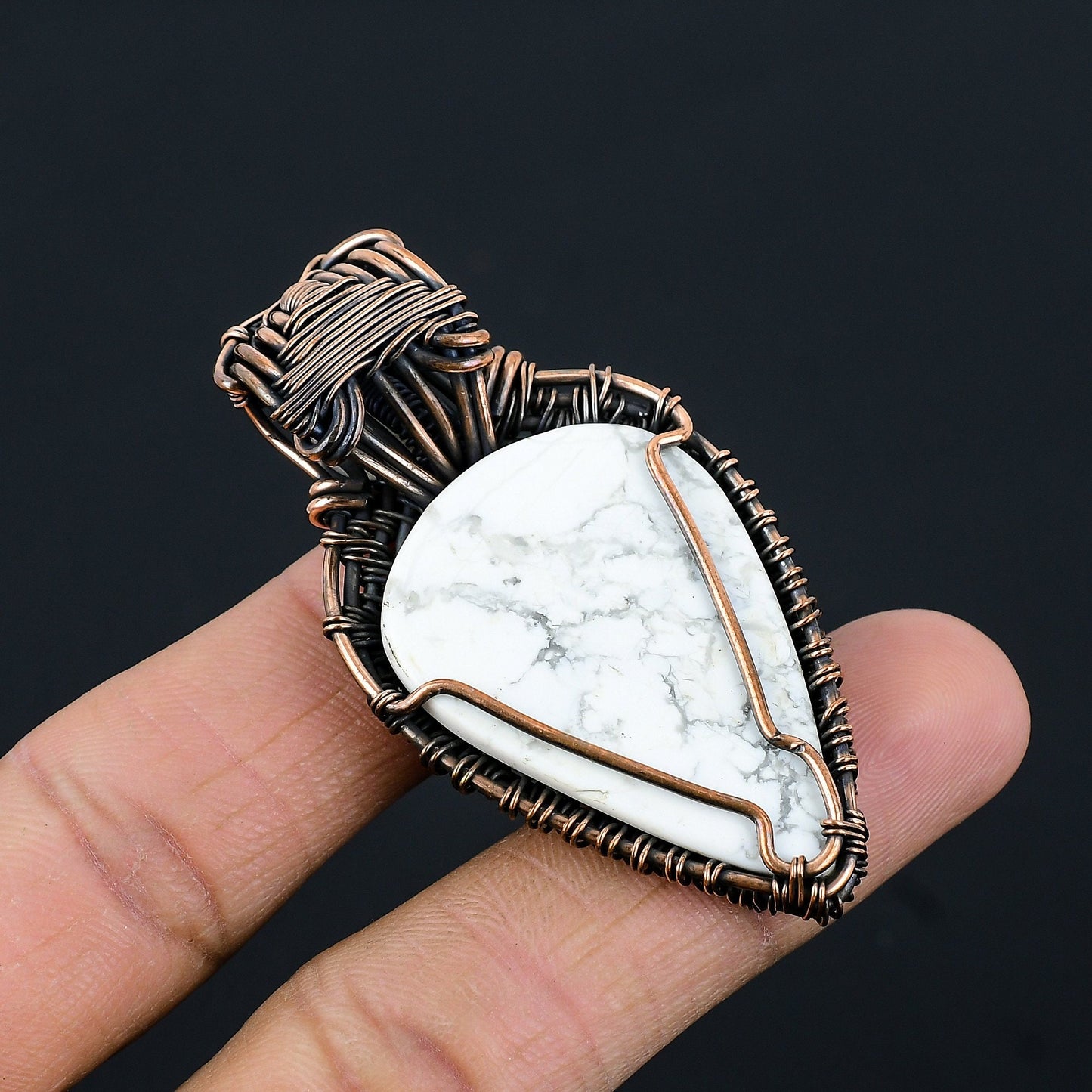 White Howlite Gemstone Pendant