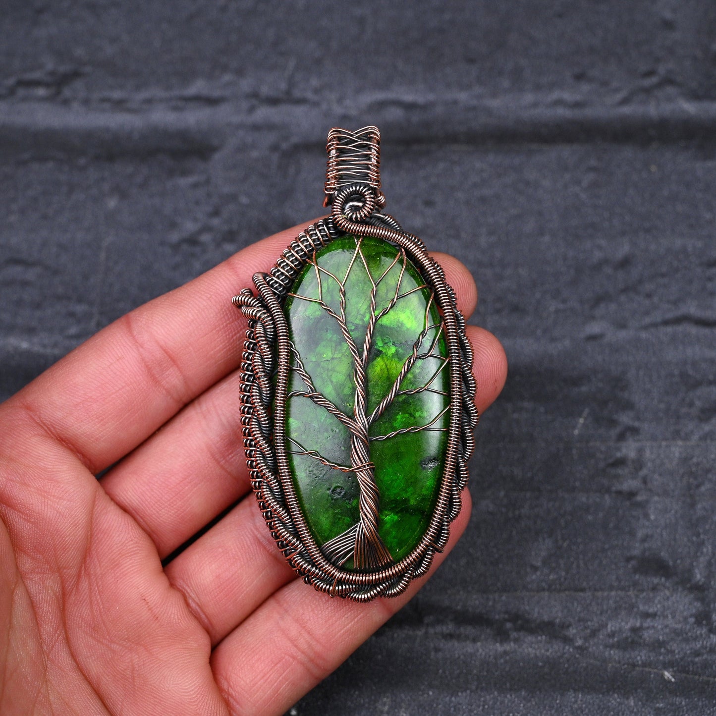 Green Labradorite Gemstone Pendant