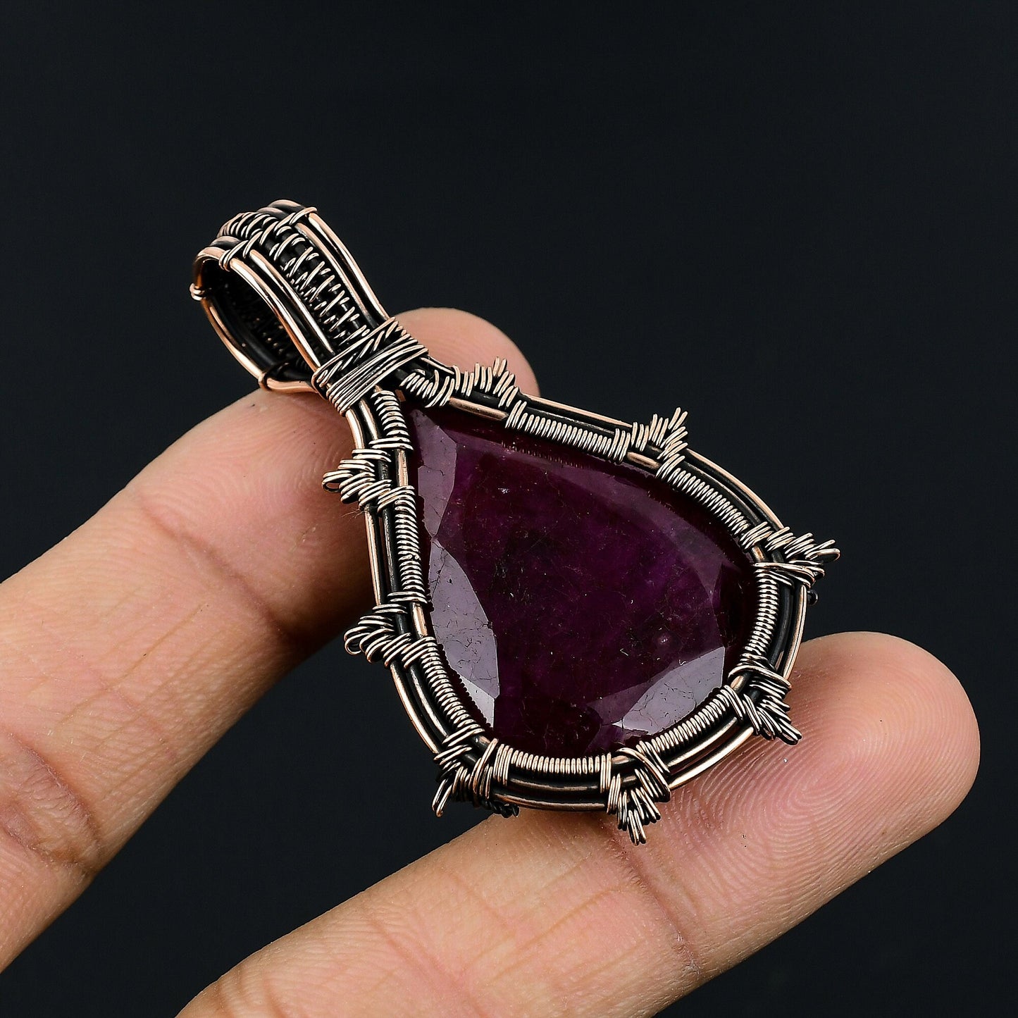 Kashmir Red Ruby Gemstone Pendant