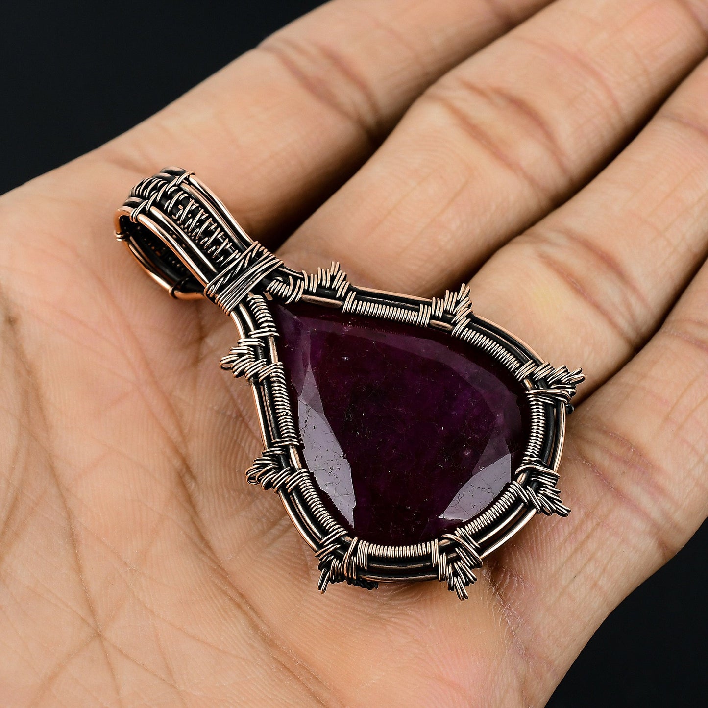Kashmir Red Ruby Gemstone Pendant