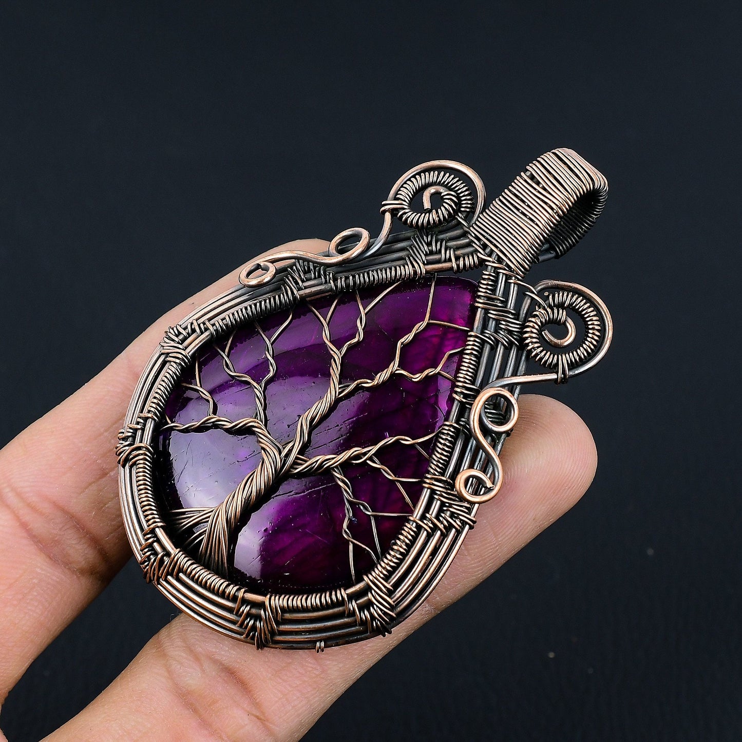 Purple Labradorite Gemstone Pendant