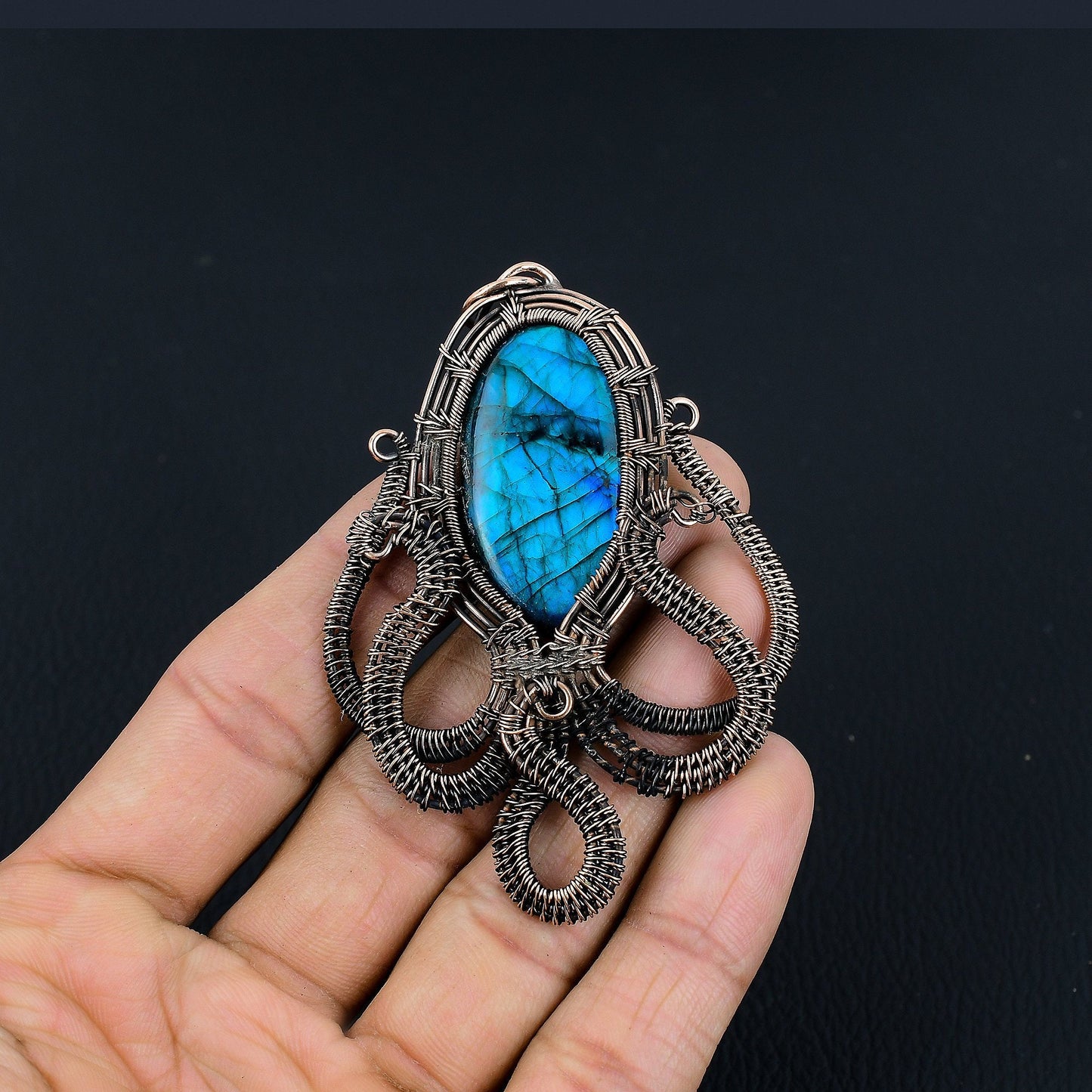 Blue Labradorite Gemstone Pendant