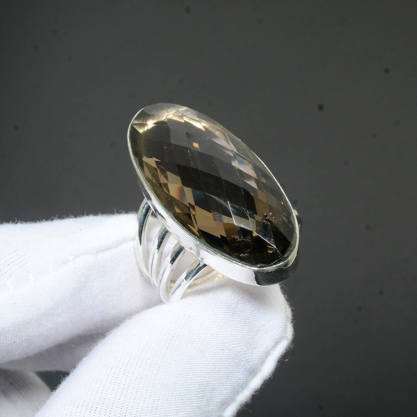 Blue Gemstone Sterling Silver Ring