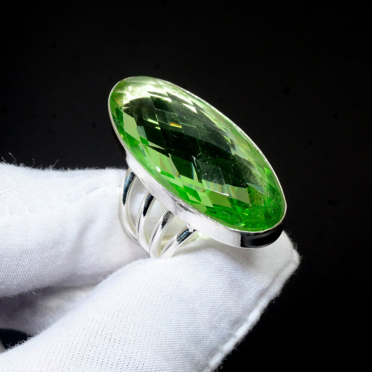 Blue Gemstone Sterling Silver Ring