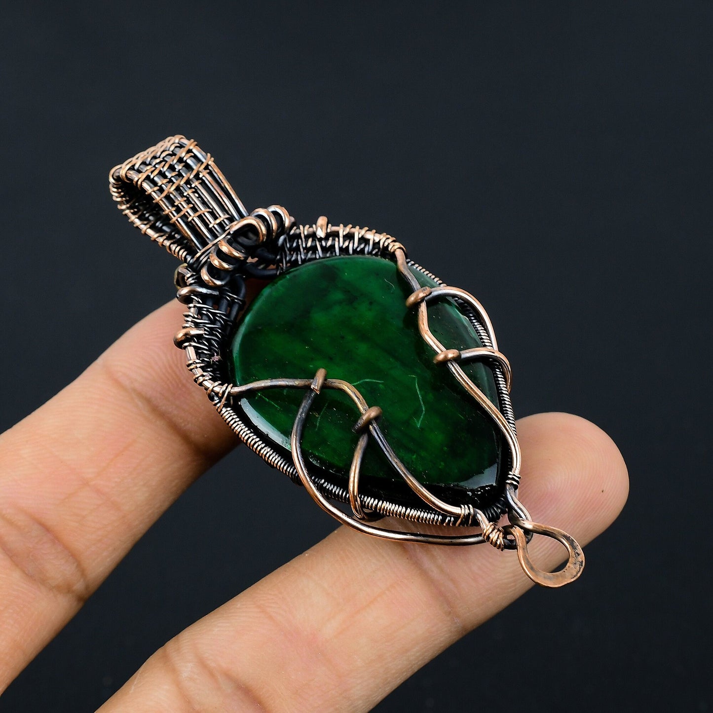 Green Labradorite Gemstone Pendant
