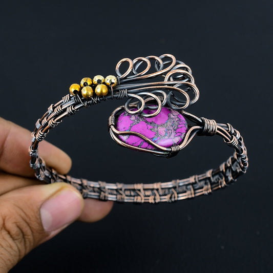 Purple Turquoise Gemstone Bracelet