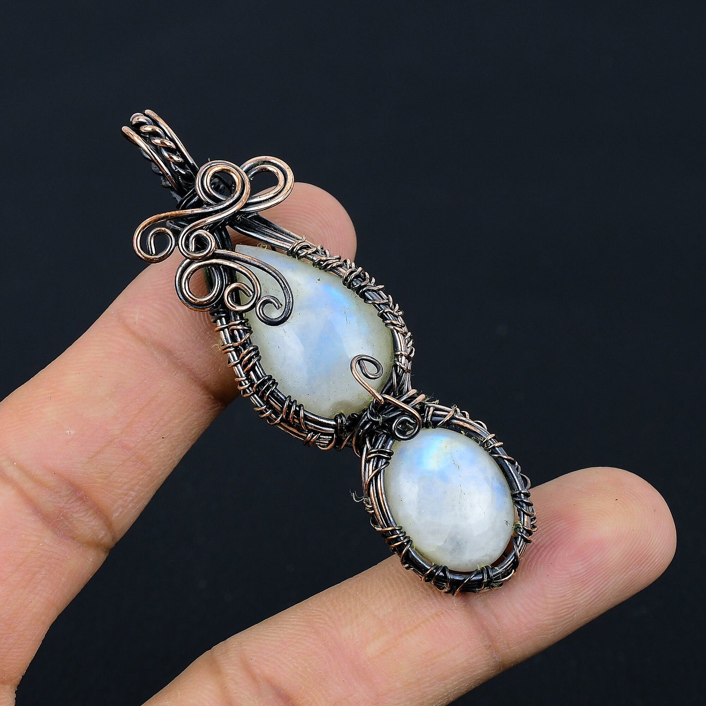 Rainbow Moonstone Gemstone Pendant