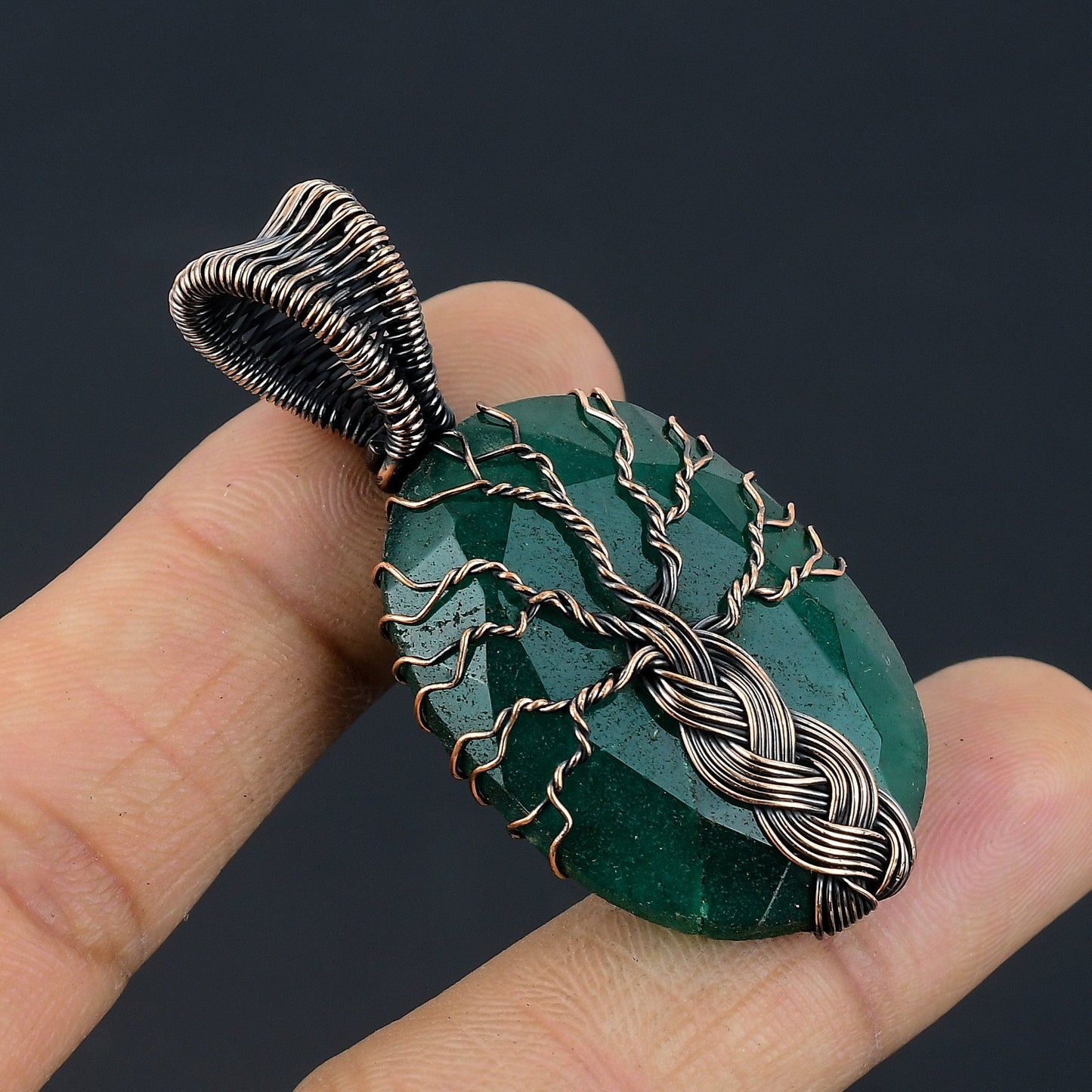 Green Emerald Gemstone Pendant