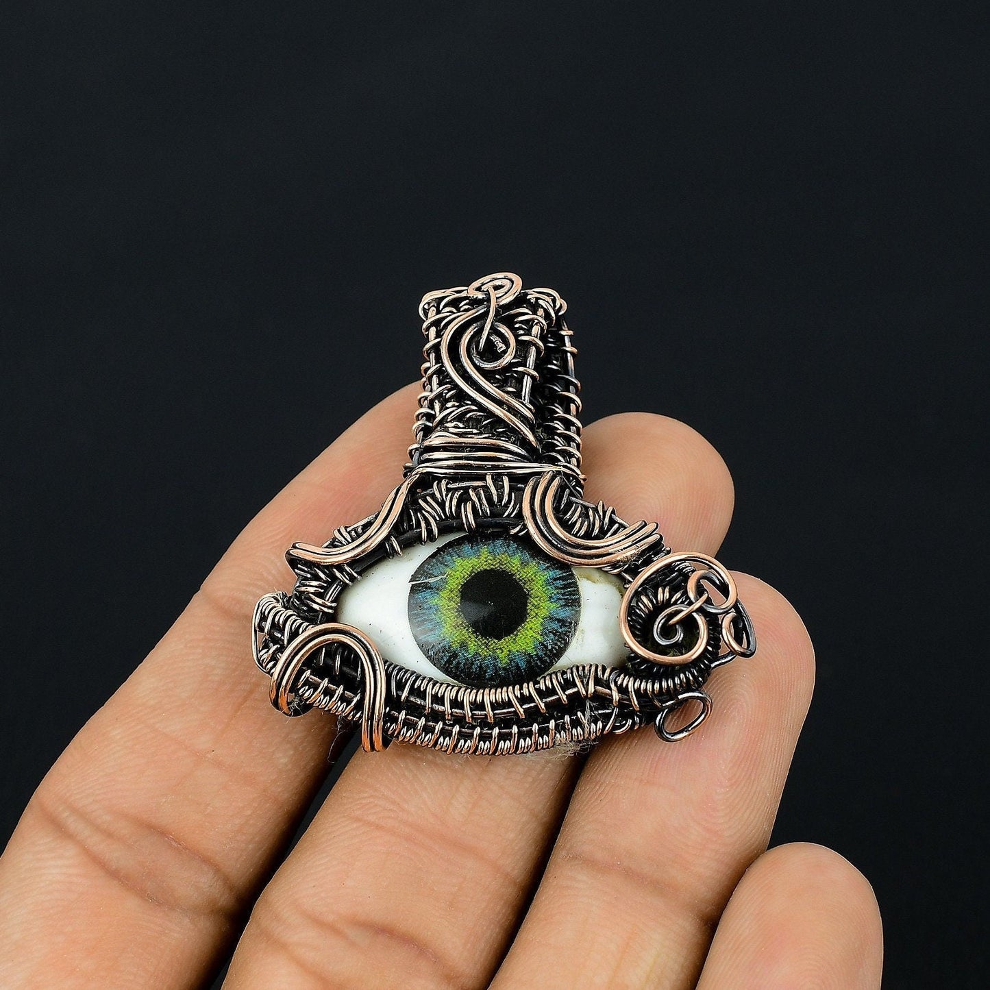 Copper Eye Brown Gemstone Pendant