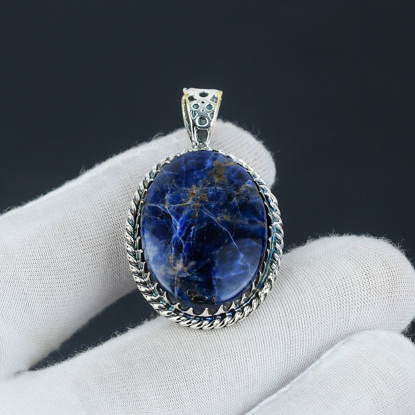Blue Sodalite Gemstone Pendant