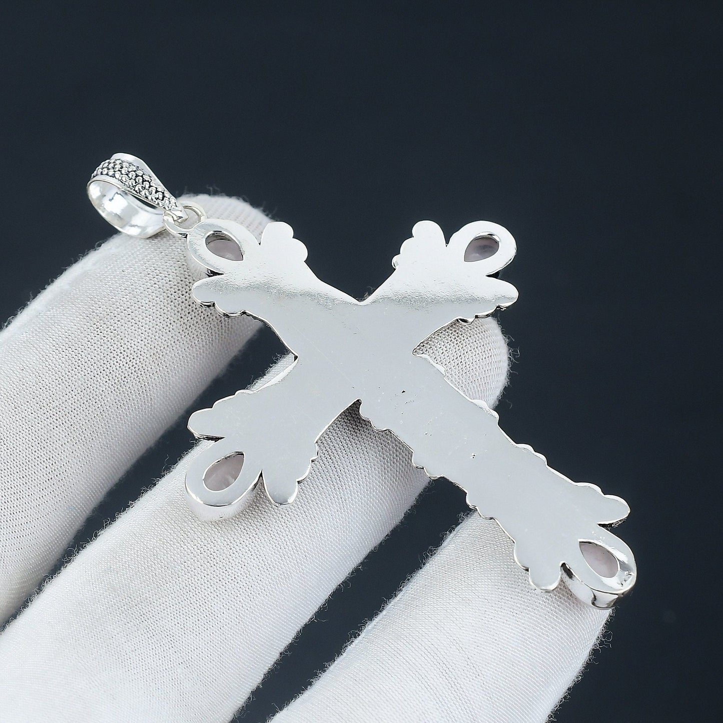 Rose Quartz Cross Pendant