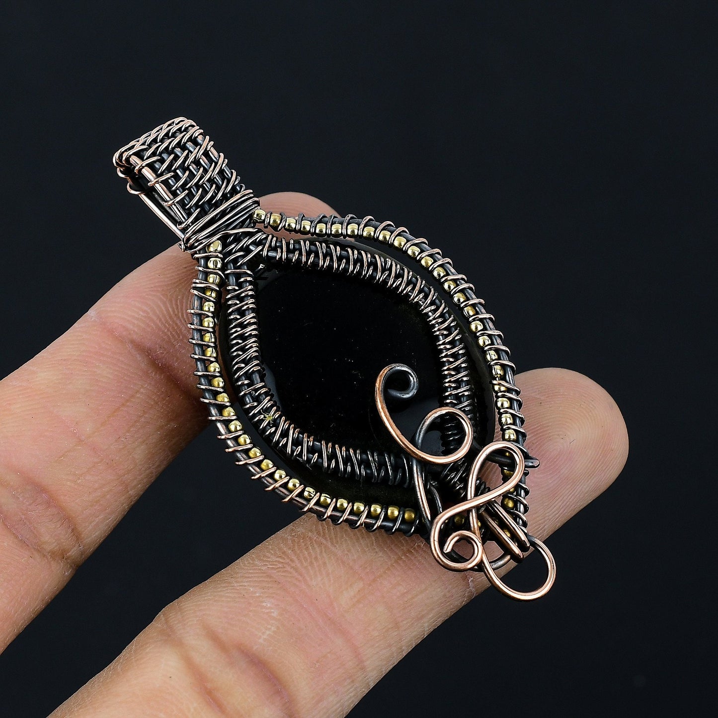 Black Onyx Gemstone Pendant