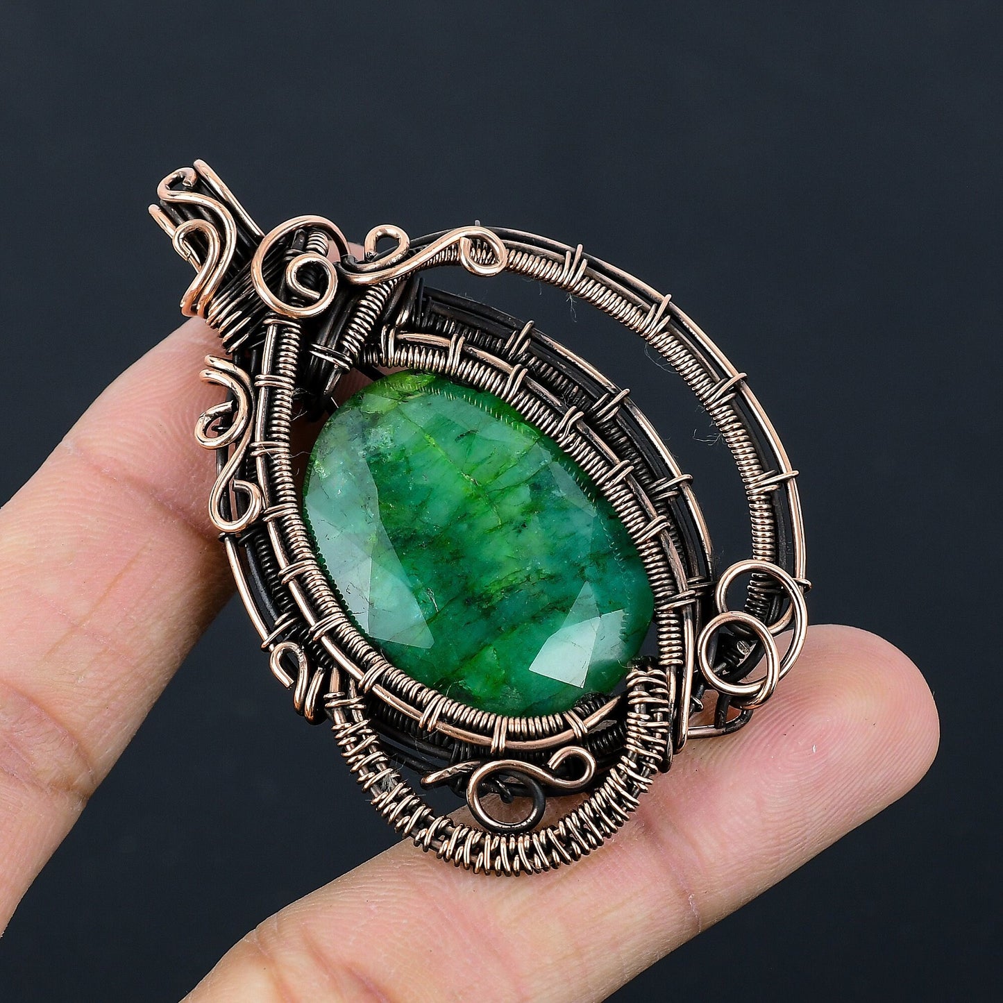 Emerald Green Gemstone Pendant