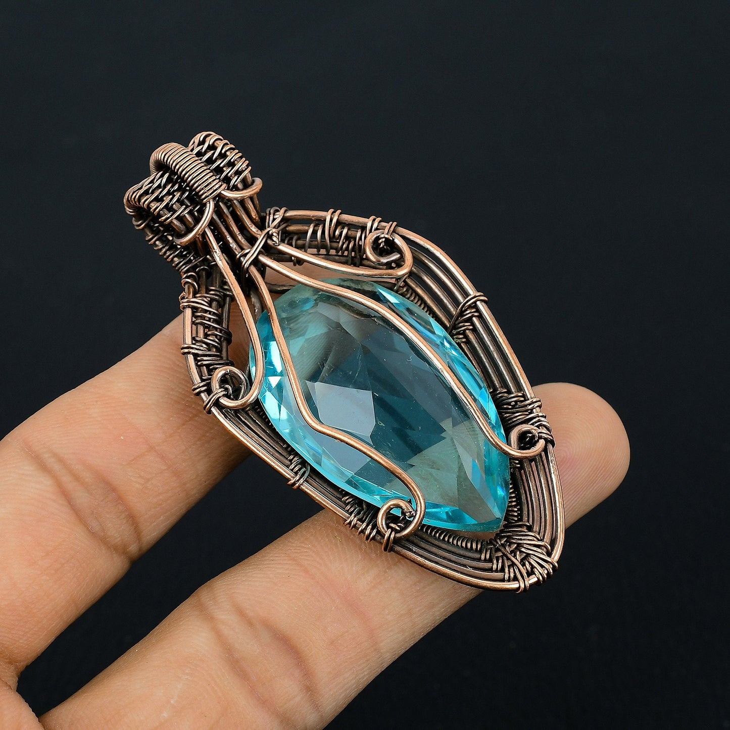 Blue Topaz Gemstone Pendant