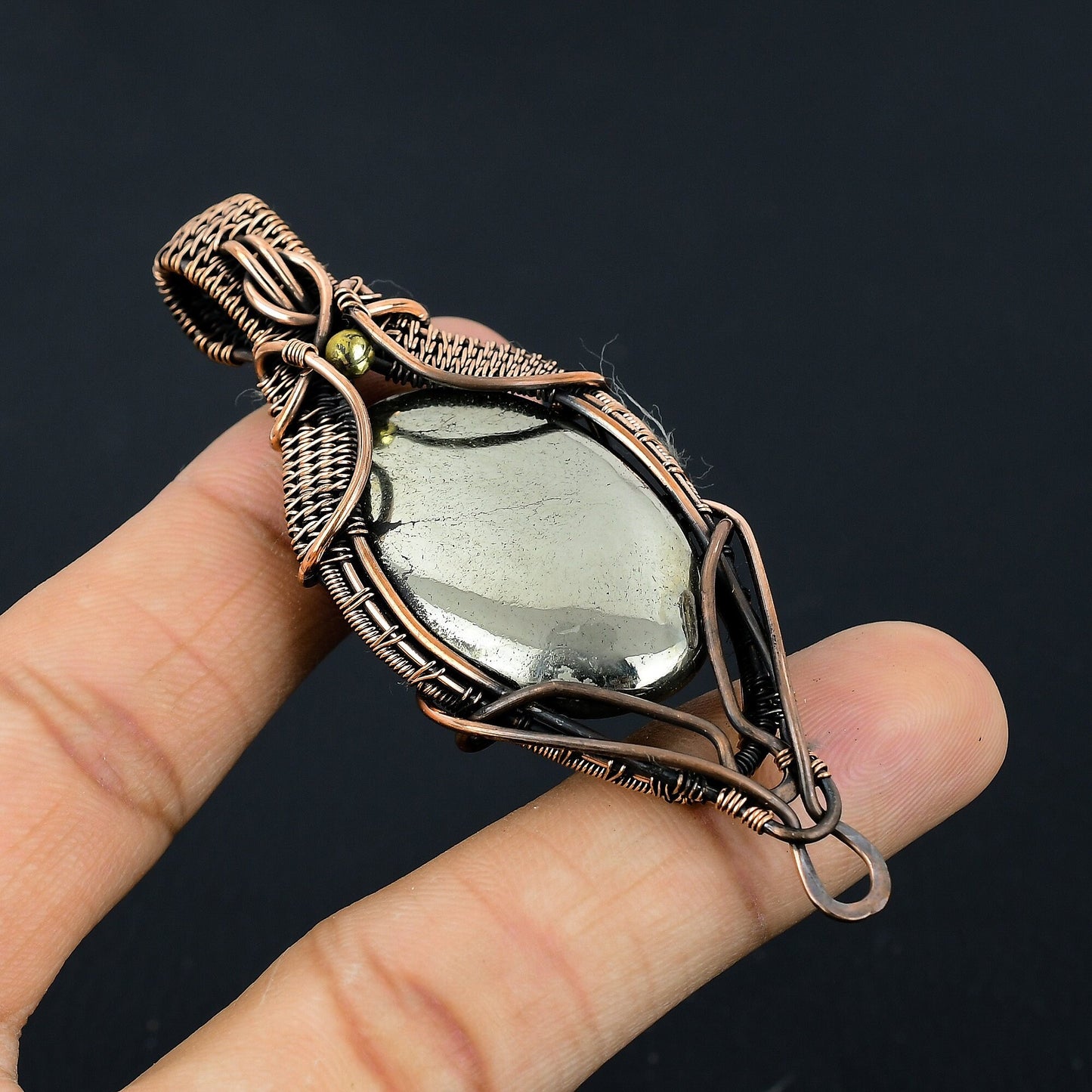 Golden Pyrite Gemstone Pendant