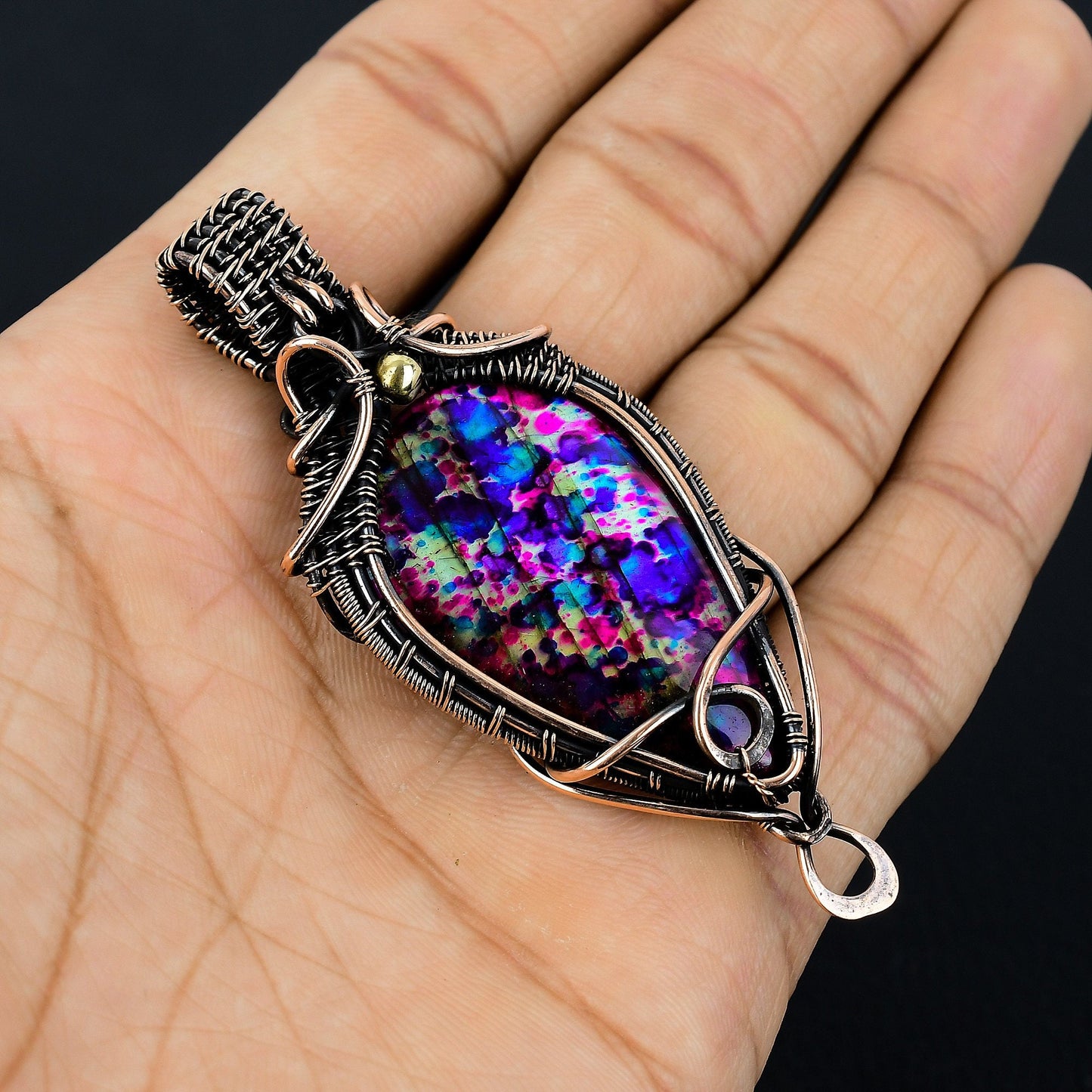 Multi-Color Labradorite Gemstone Pendant